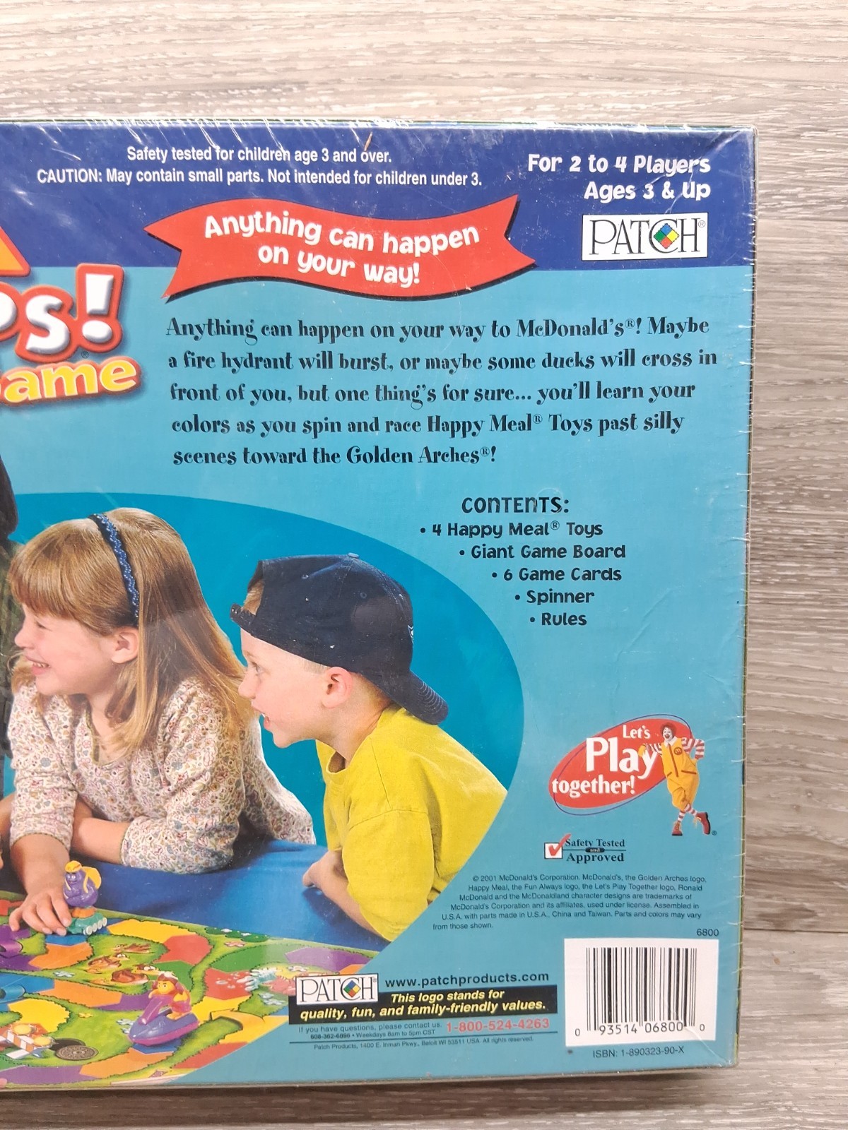 2001 Patch Products – Let’s Go to McDonald’s Game Sealed ( New Package Wear)