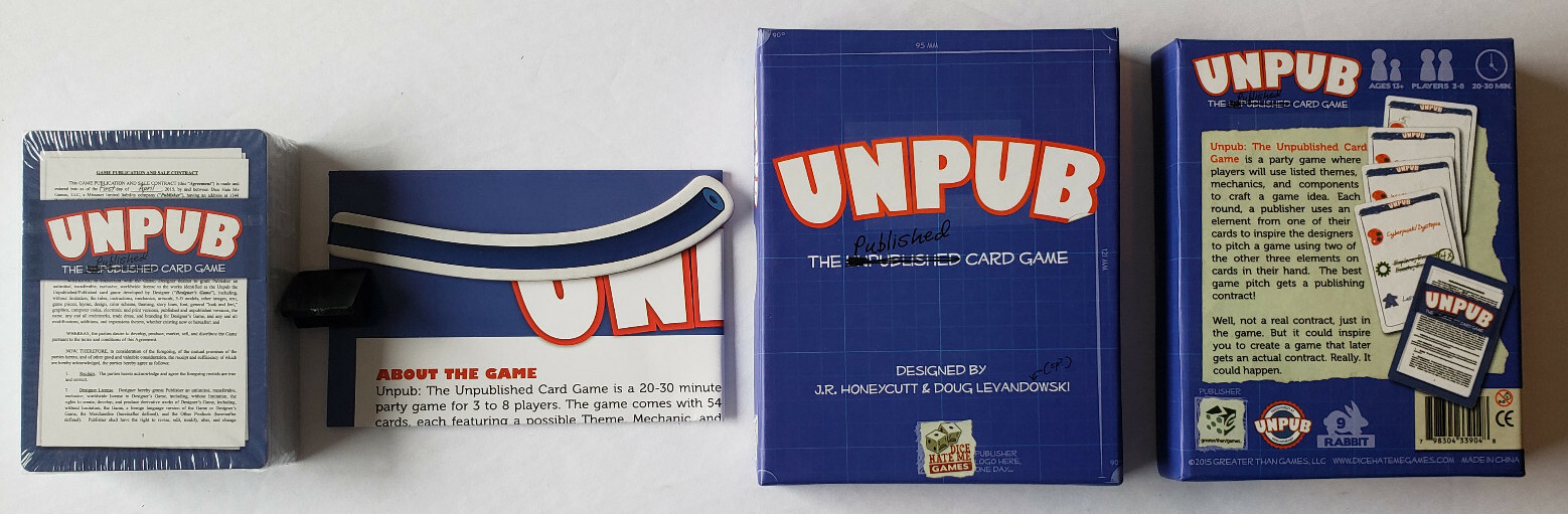 Unpub: The Unpublished Card Game + Blue Noodle –  Dice Hate Me Studio