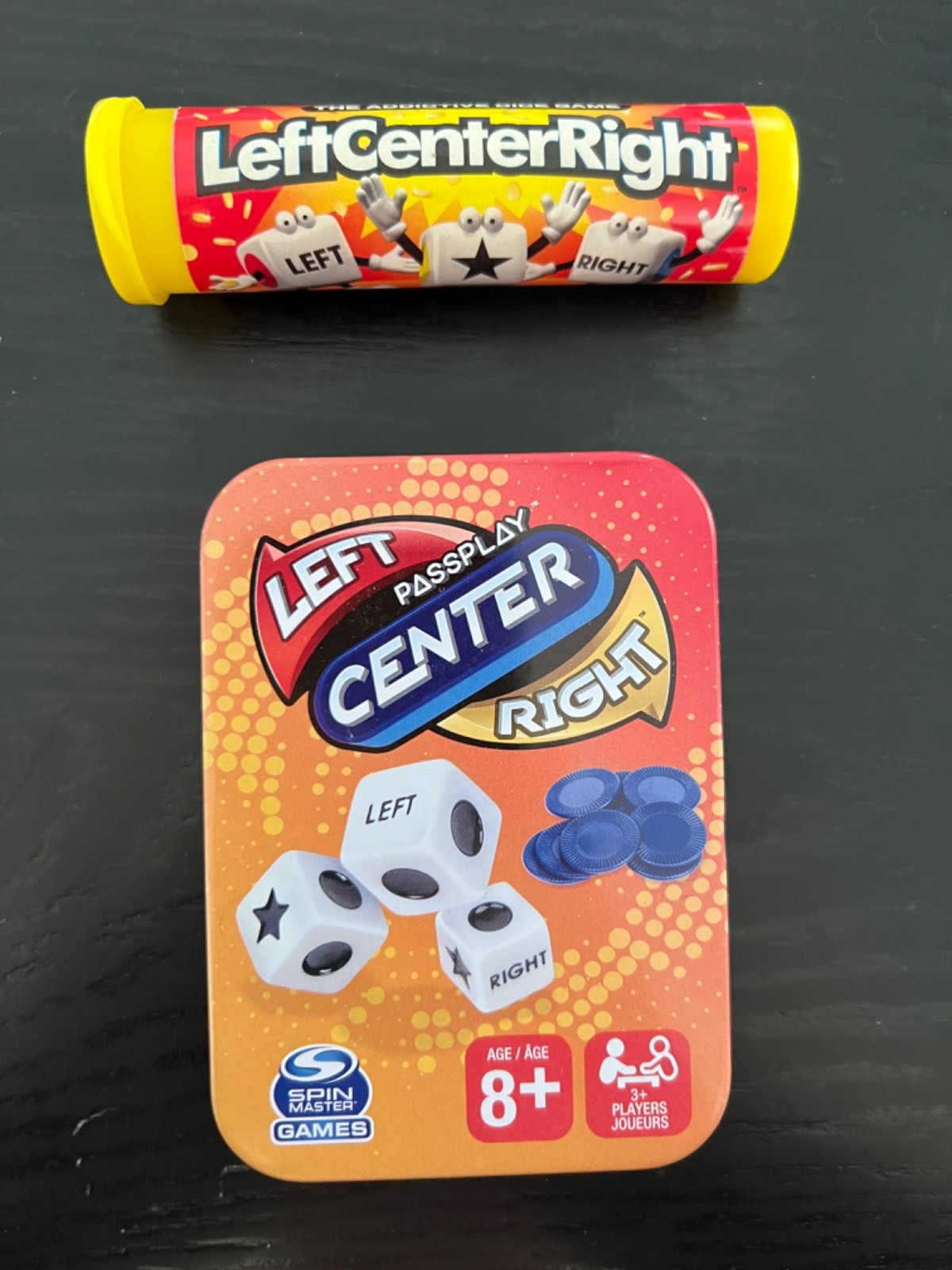 2 Complete Left-Center-Right Dice Games! Fun, Fast Moving! Travel Size! Complete