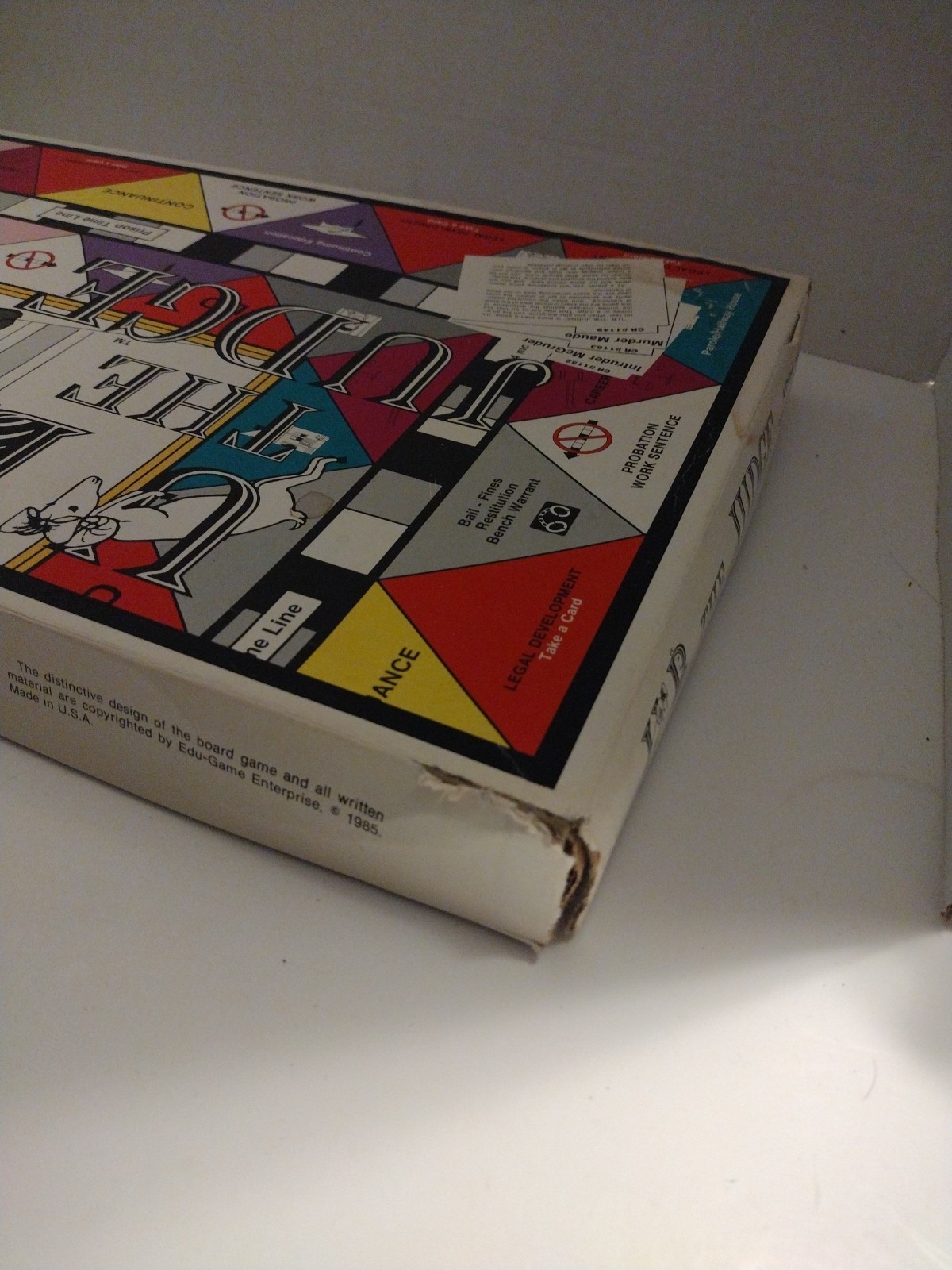U B The Judge Vintage Crime & Punishment Board Game 1985 Edu-Game Enterprises