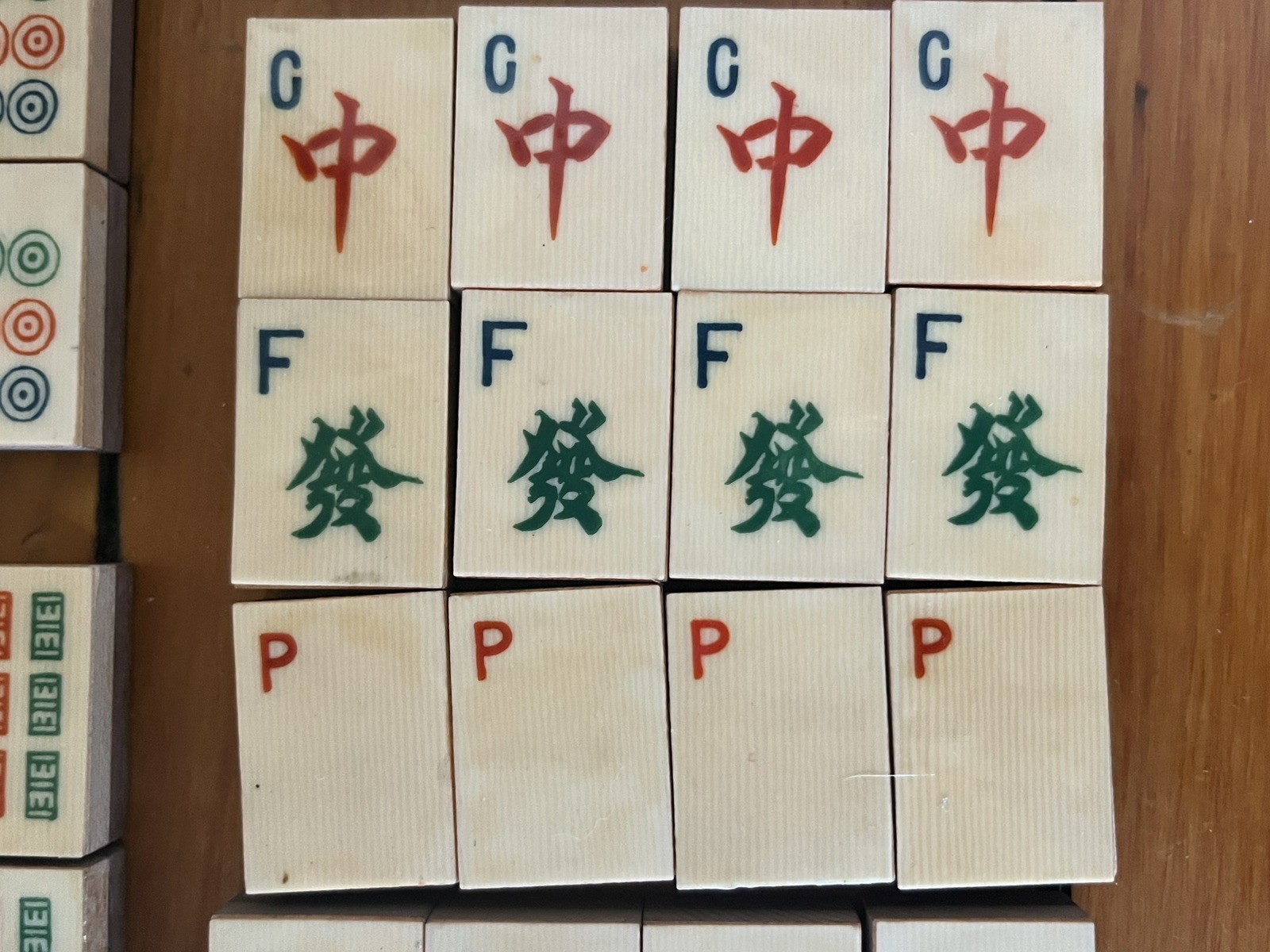 Vtg 1920s French Ivory Pyralin Mahjong Set original Box 142 tiles two-layer wood