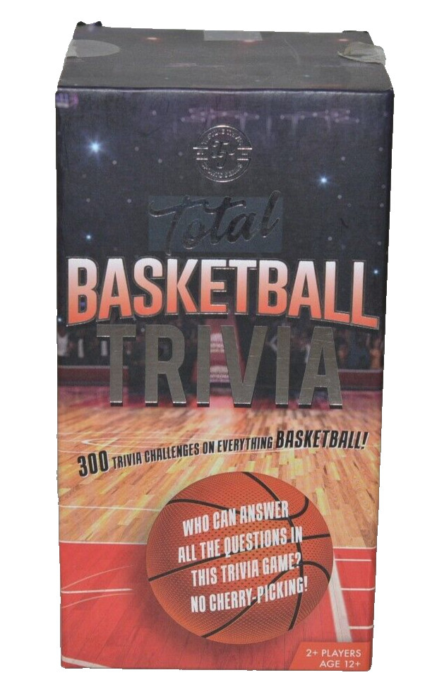 Total Basketball Trivia has 150 Cards with 300 Questions 2+ Players Ages 12+