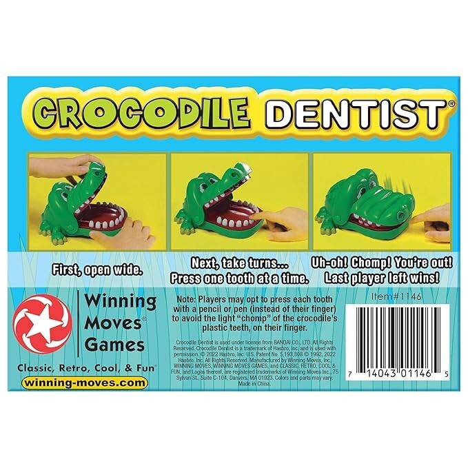 Crocodile Dentist – Press Your Luck – Family Game Night Kids 4+ & Adults