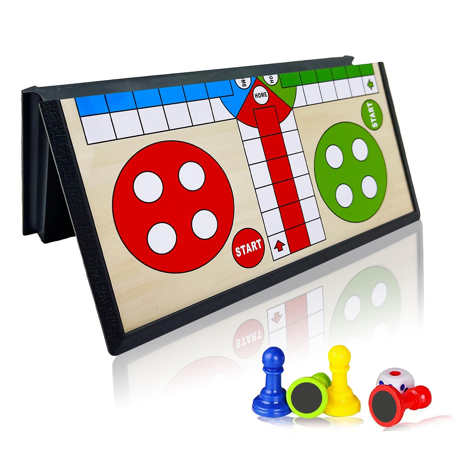 Mini Magnetic Ludo Travel Board Game Set, Folding Design and LightWeight, Gif…
