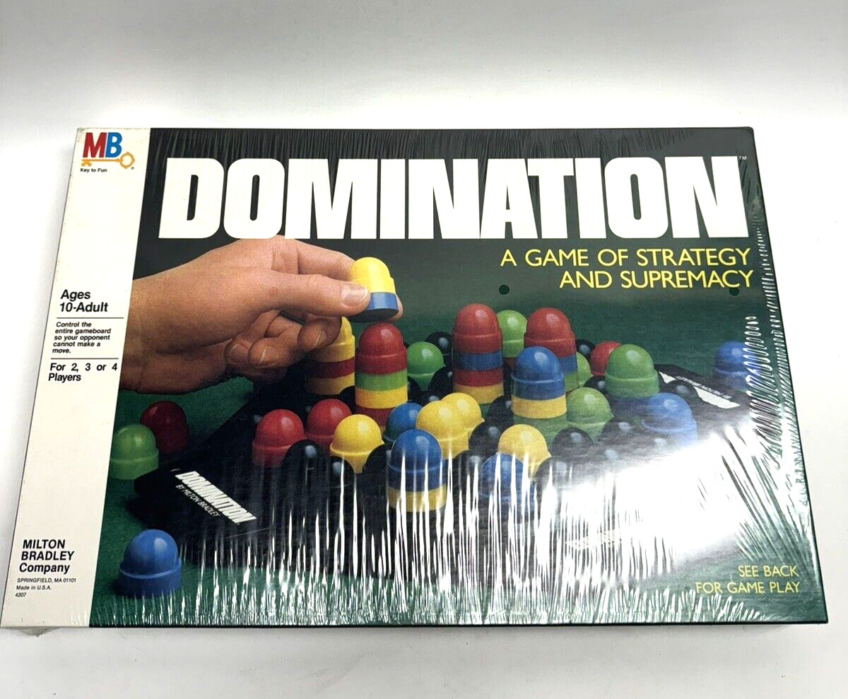 VINTAGE FACTORY SEALED RARE DOMINATION BOARD GAME MILTON BRADLEY MB ’80s 4207