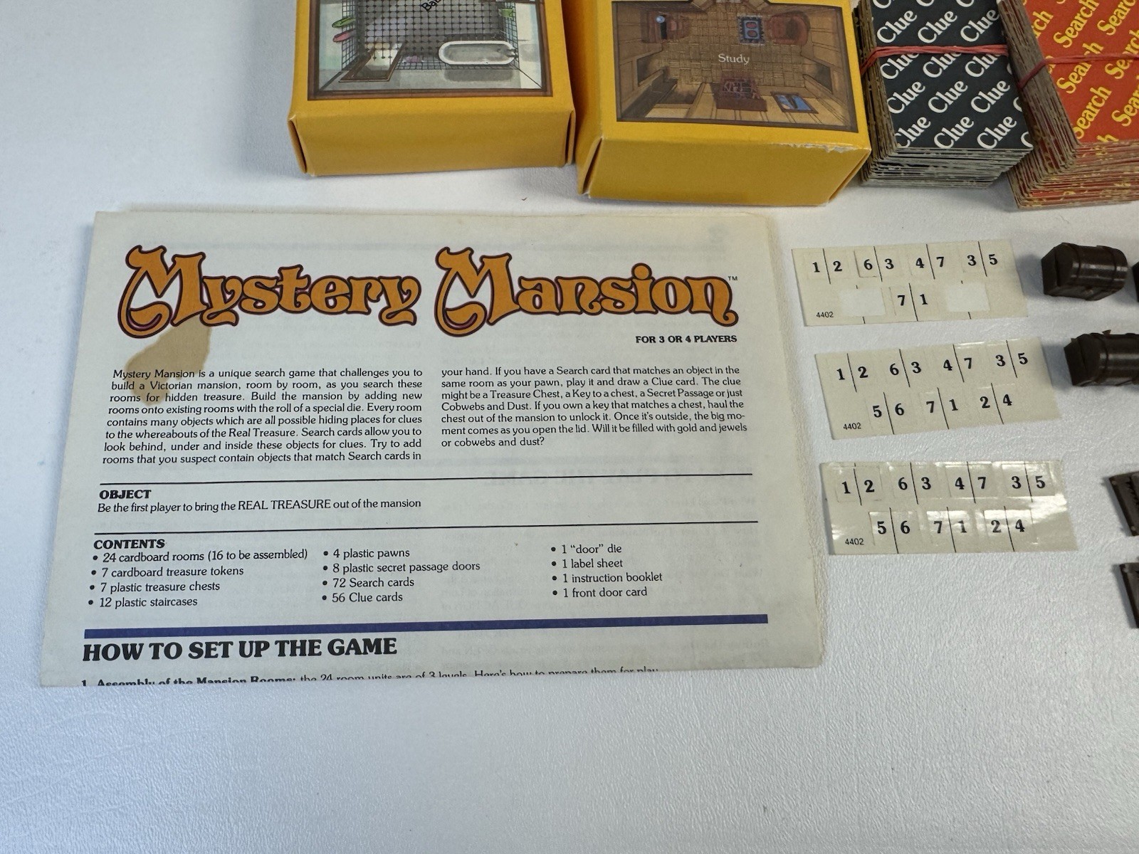 Vintage 1984 Mystery Mansion Board Game Milton Bradley – Complete
