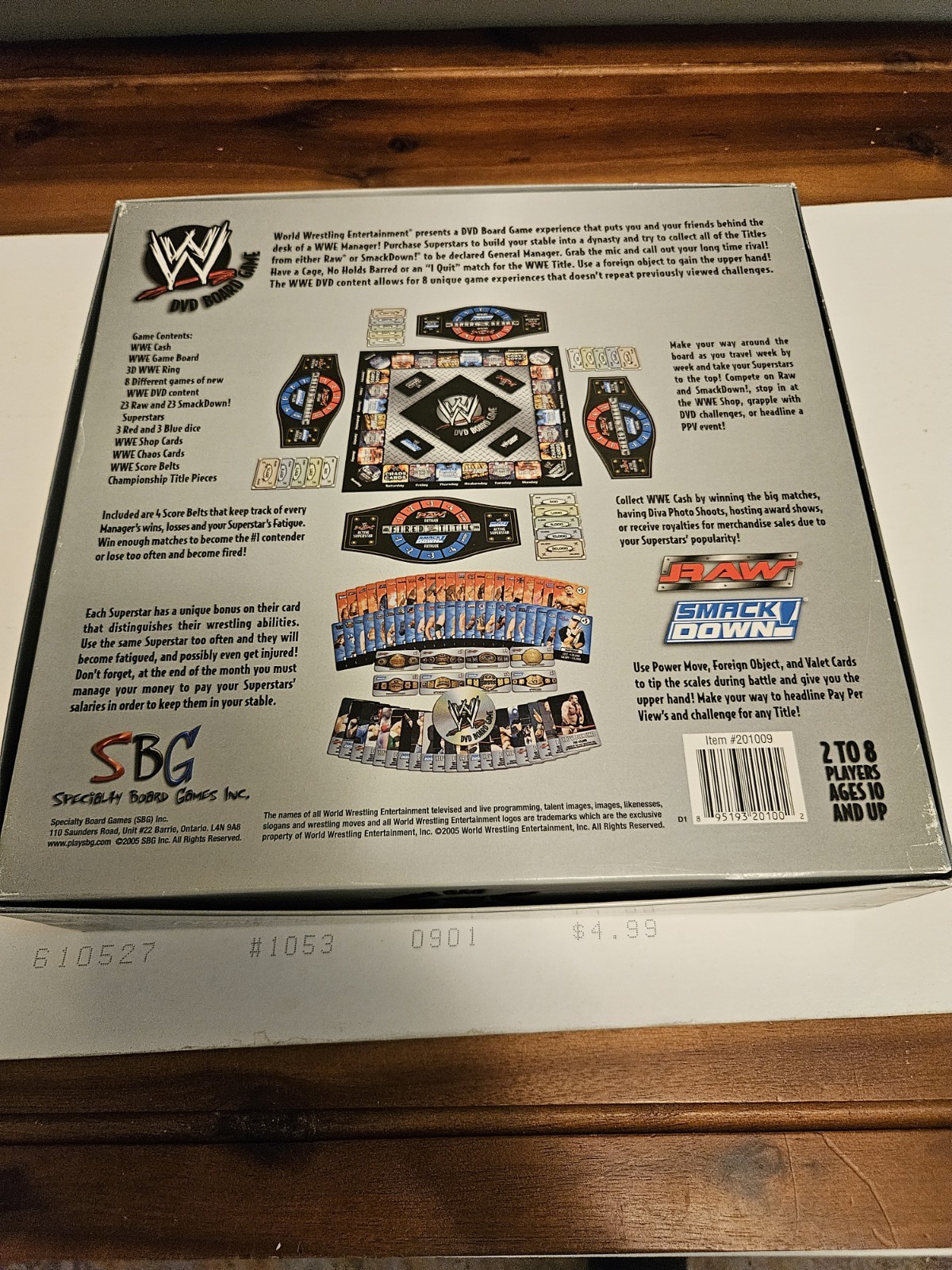 WWE Smack Down Raw DVD Board Game 2005 Complete WWE Wrestling Vintage