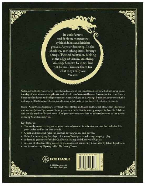 Publishing Vaesen Roleplaying Game Core Rulebook, Gothic Nordic Horror RPG Ha…