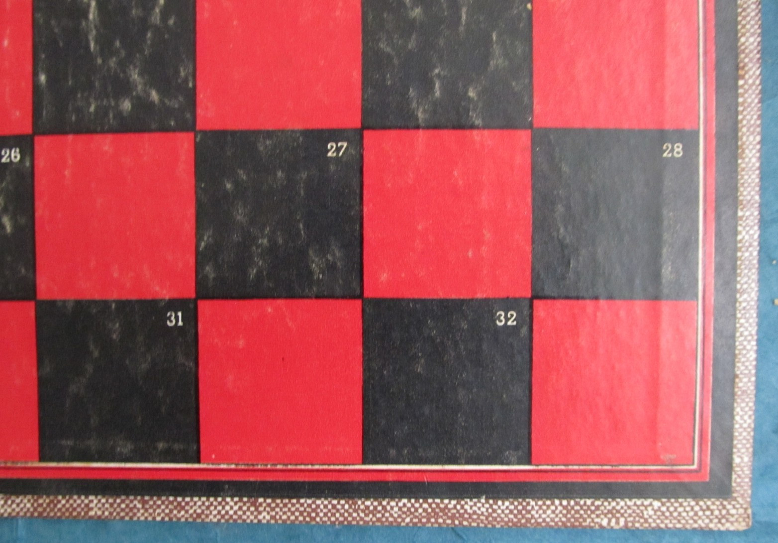 Vintage Built-Rite Checkers game board with how to play on reverse/back side