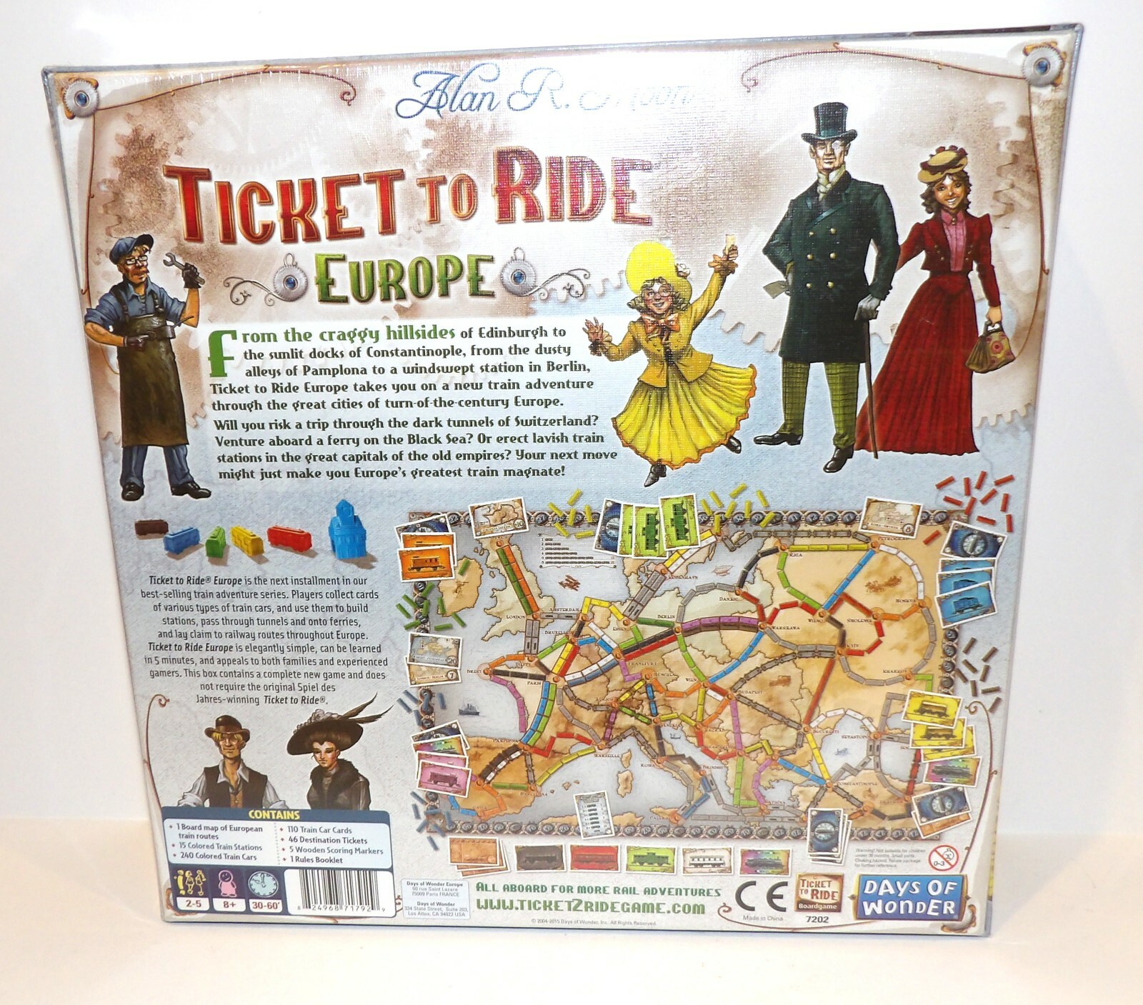 WONDERFUL SEALED DAYS OF WONDER TICKET TO RIDE EUROPE ALAN R MOON BOARD GAME