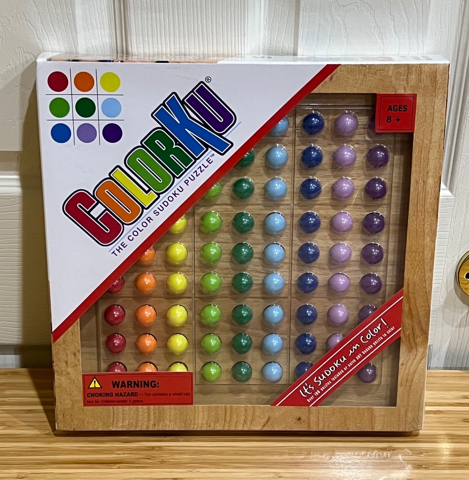 New Sealed ColorKu Game The Color Sudoku Puzzle Solid Wood, Cards & Solutions