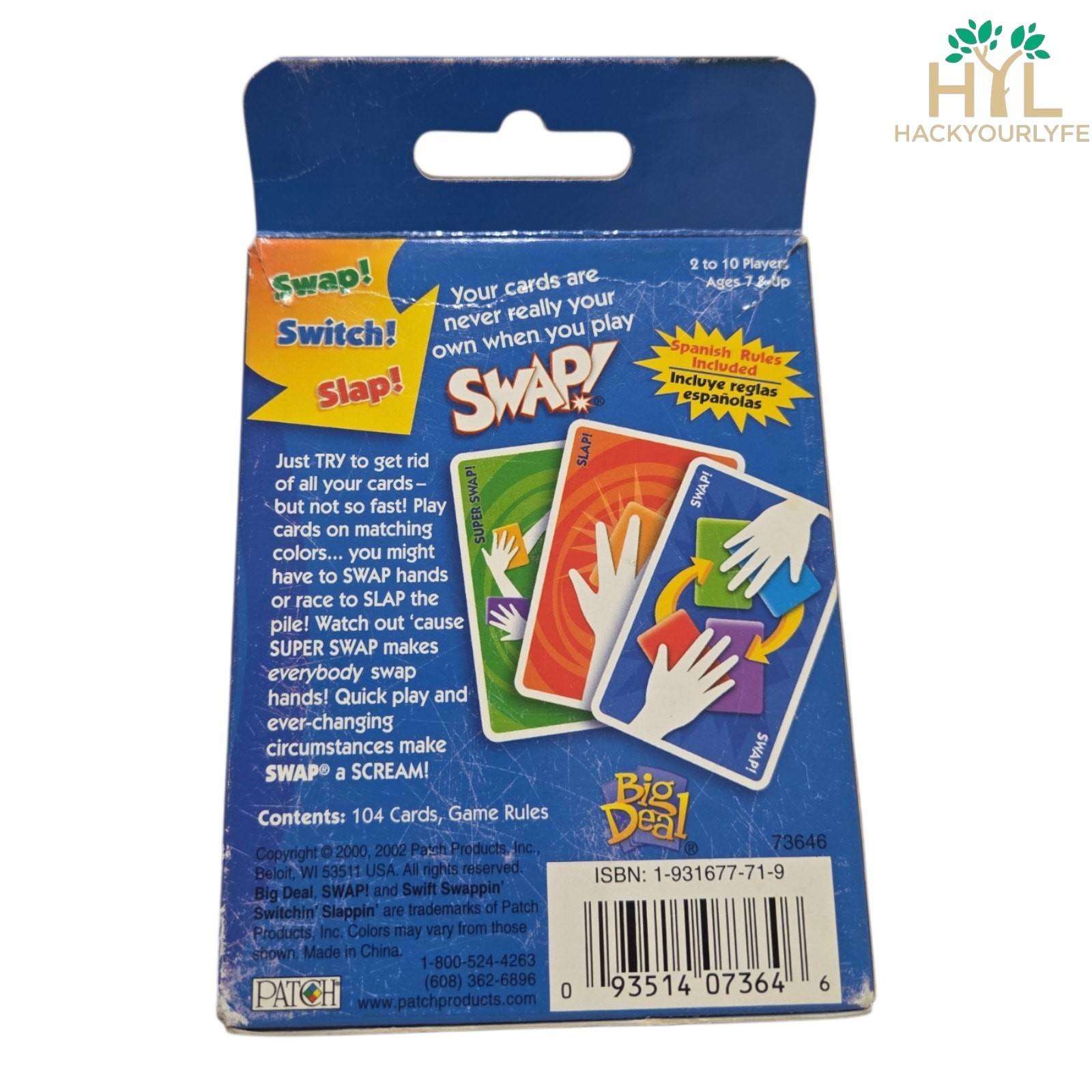 New SWAP Switch Slap Card Game Patch Products Family Fun Fast Paced Sealed Box