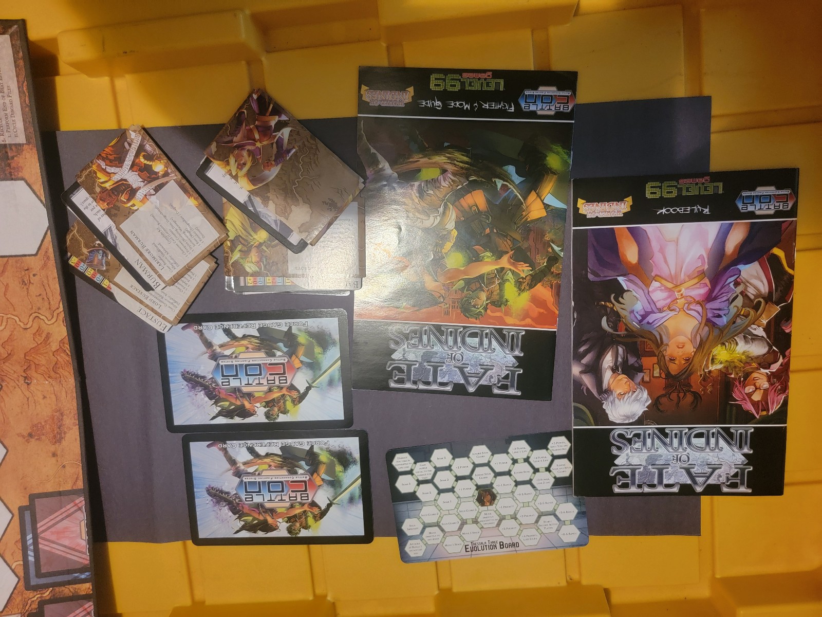 BattleCON Fate of Indines Complete Board Game Level 99 Games Used 2 Playe