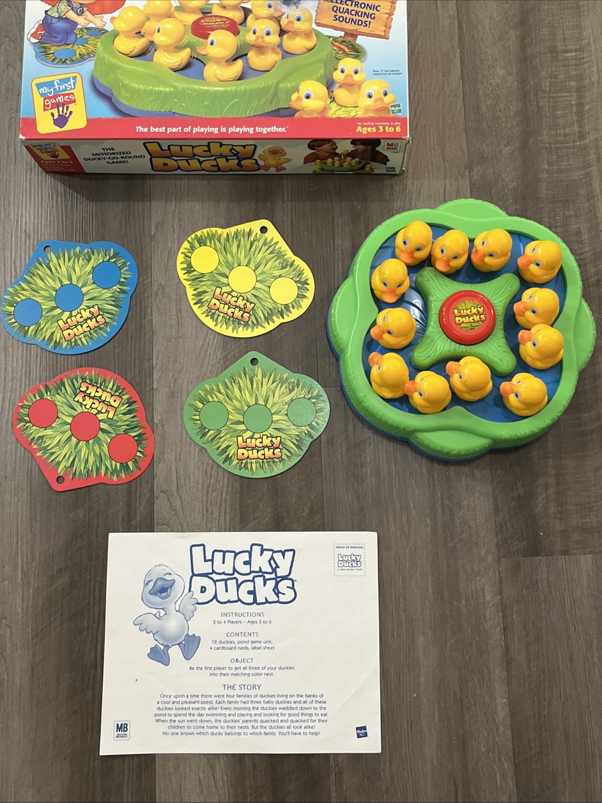 Vintage 1994 Lucky Ducks Kids Electronic Game Milton Bradley Tested And Working