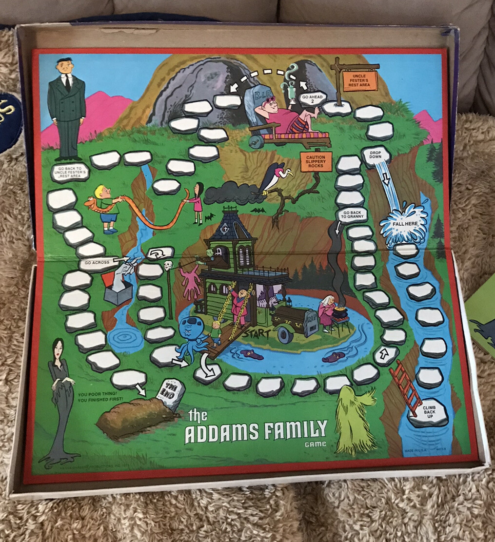 Vintage 1974 Milton Bradley The Addams Family Board Game In Original Box