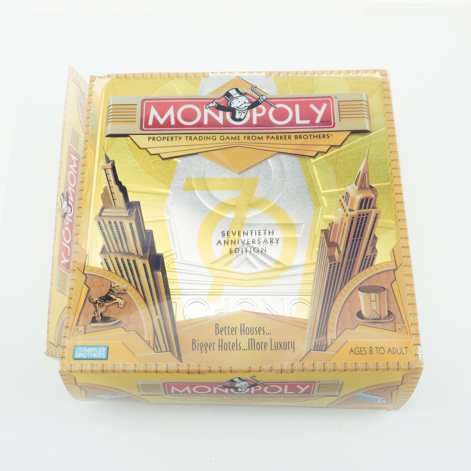Monopoly 70th Anniversary Edition Metal Tin Board Game Parker Brothers 2005