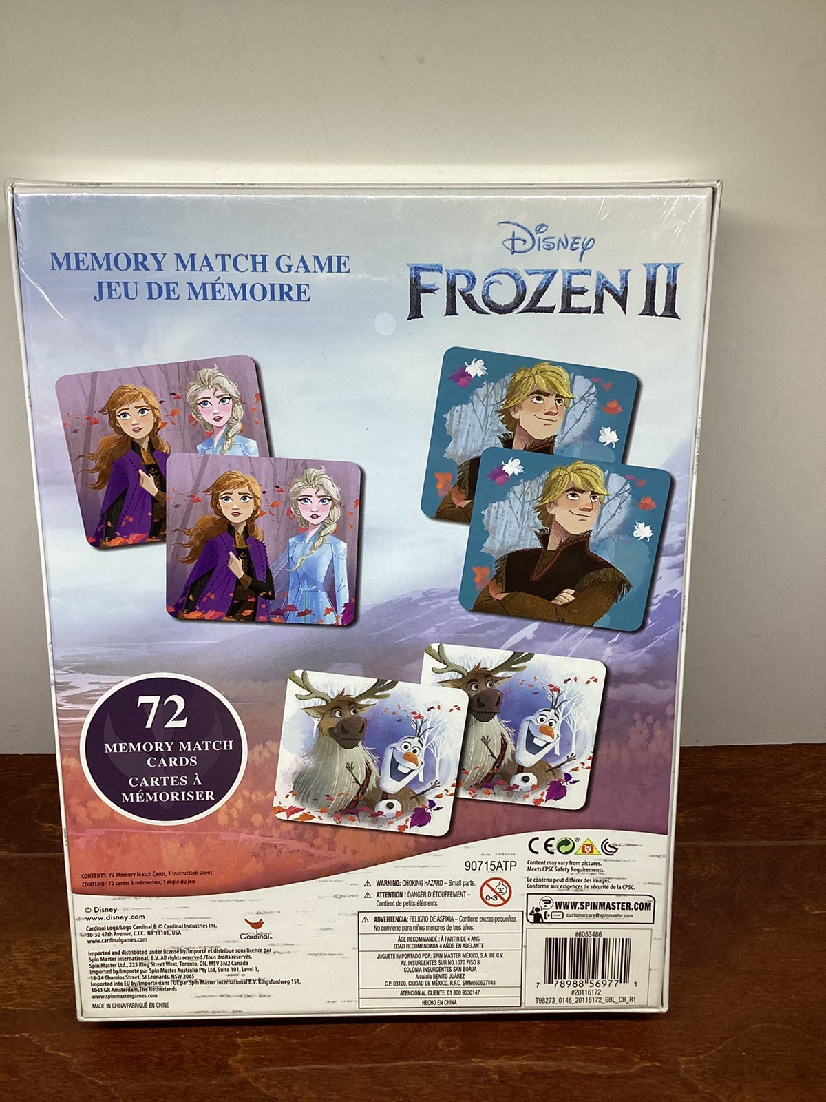 DISNEY FROZEN II Memory Match Game 72 Cards Kids ELSA ANNA OLAF Educational NEW