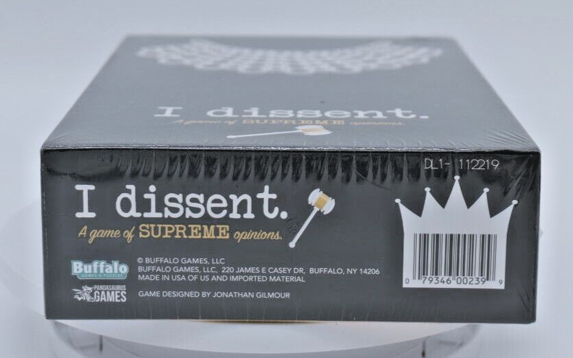 I Dissent A Game Of Supreme Opinions RBG Ruth Bader Ginsberg Trivia Game NEW