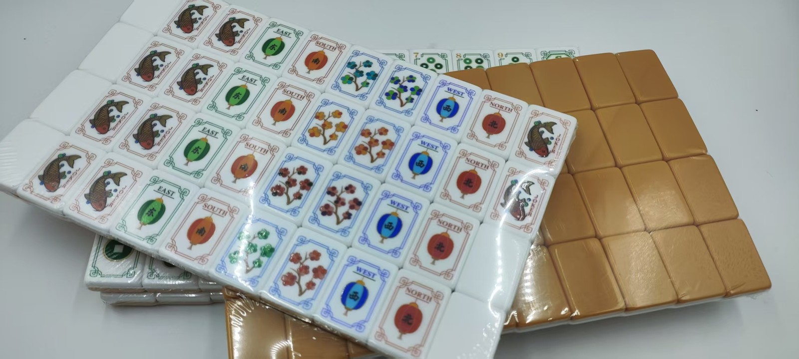 American Mahjong Game Set, 160 tiles Mustard Yellow Mah Jong Tiles