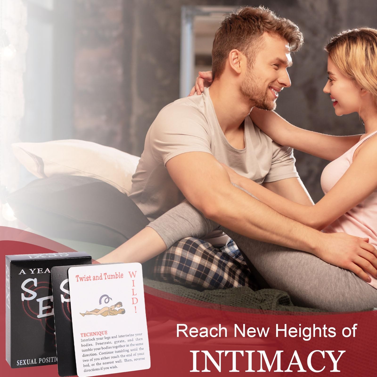 JOCNIKA Sex Position Cards,Date Night Sex Card Couple Game Cards, Adventurous…