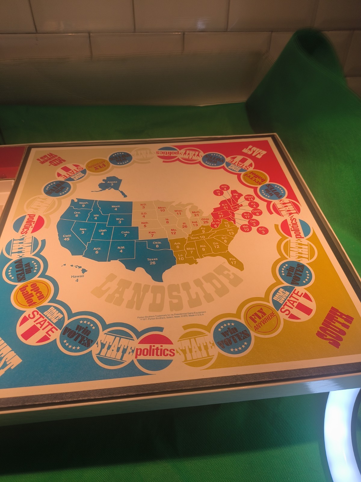 Landslide Parker Brothers Game Power Politics Board Game 1971 Complete Vintage