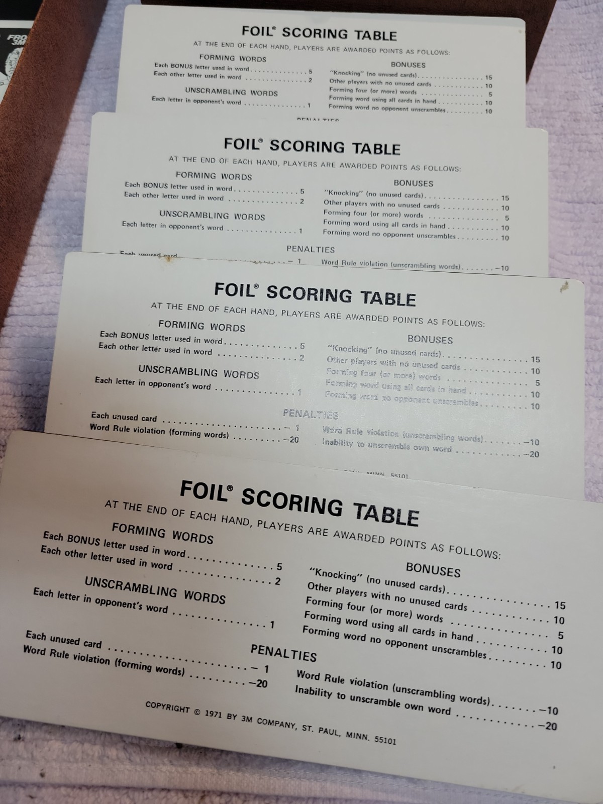 3M Foil Challenging Game Of Words & Wits 1968 3M Bookshelf Game Complete