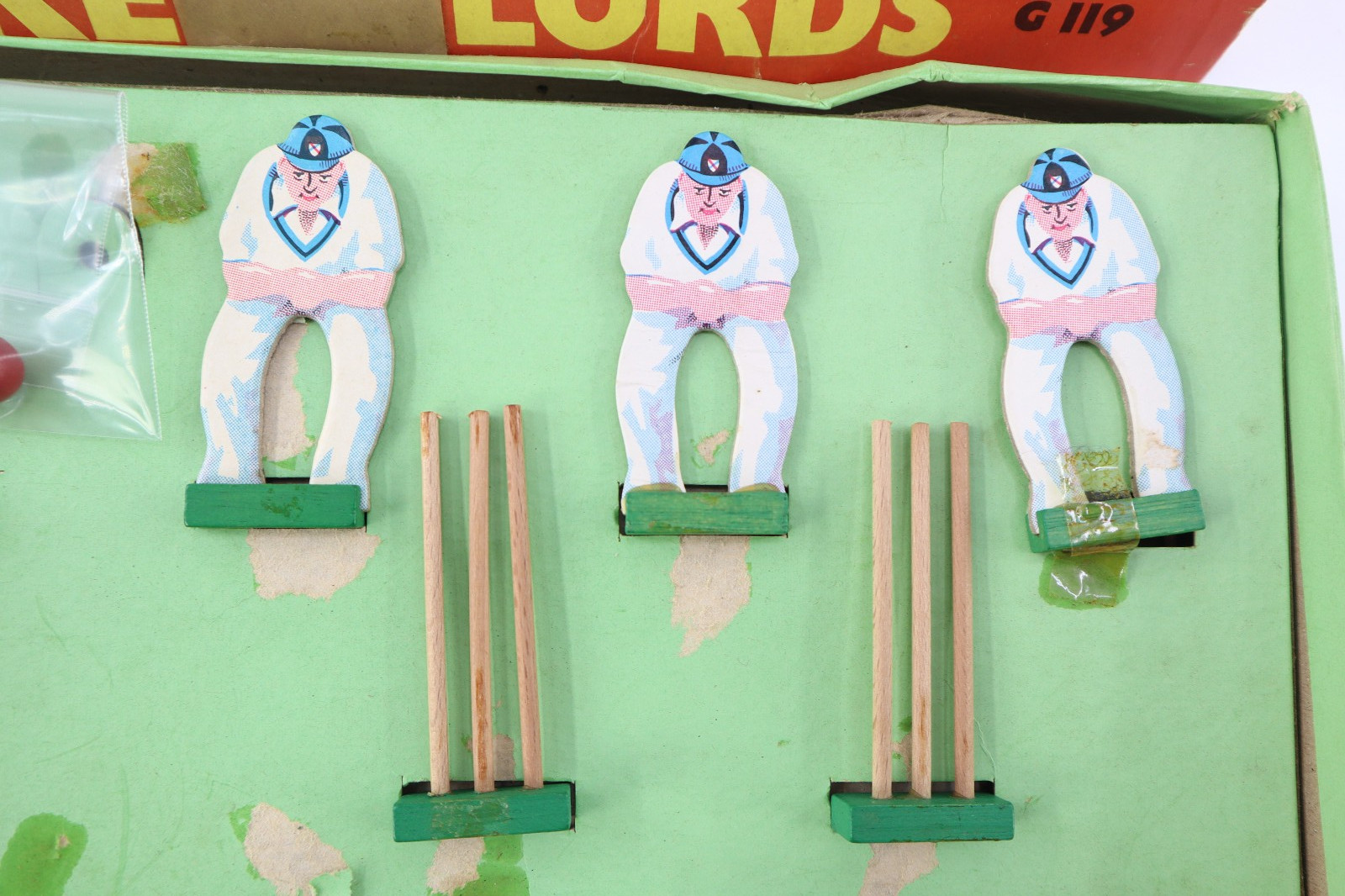 Vtg 1950s Cricket at Lords game By Chad Valley Near Complete