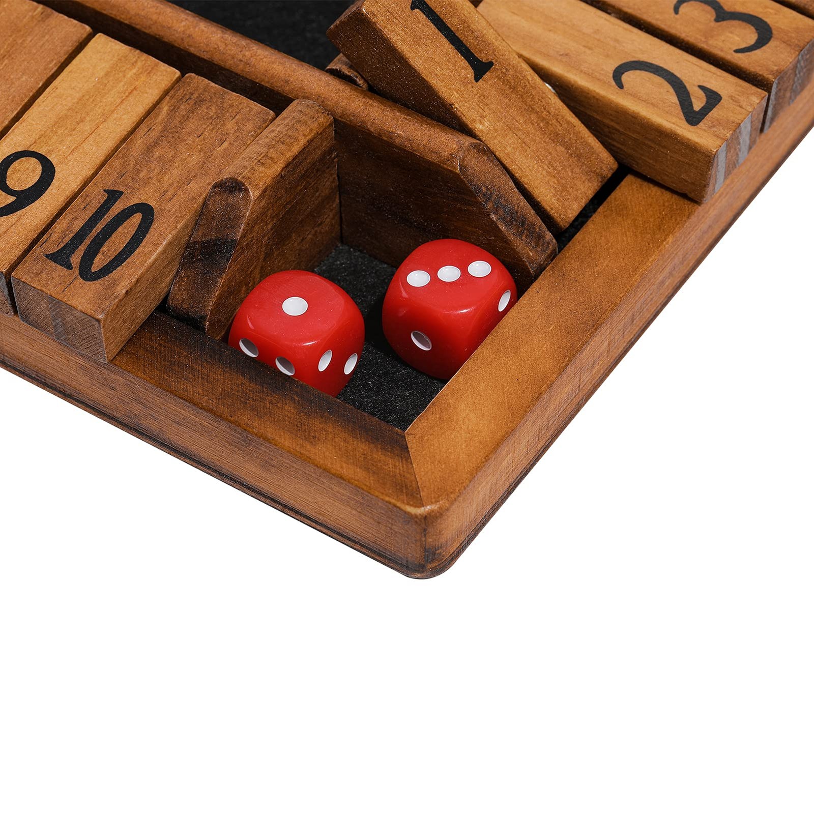 Shut The Box Game Wooden for 1-4 Players，Educational & Fun Wooden Board Game …