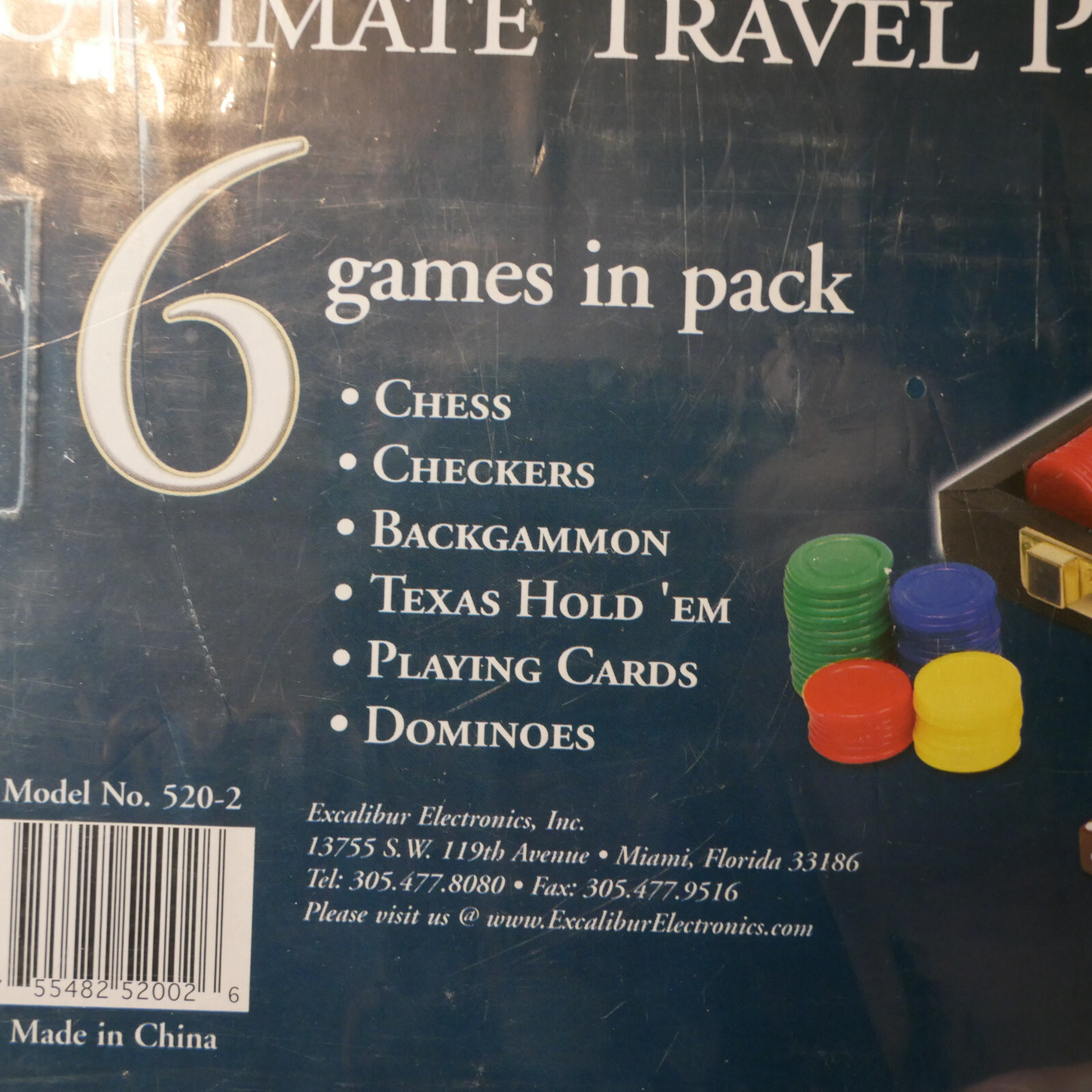Excalibur 6 Games in Pack Ultimate Travel Game Pack NEW SEALED