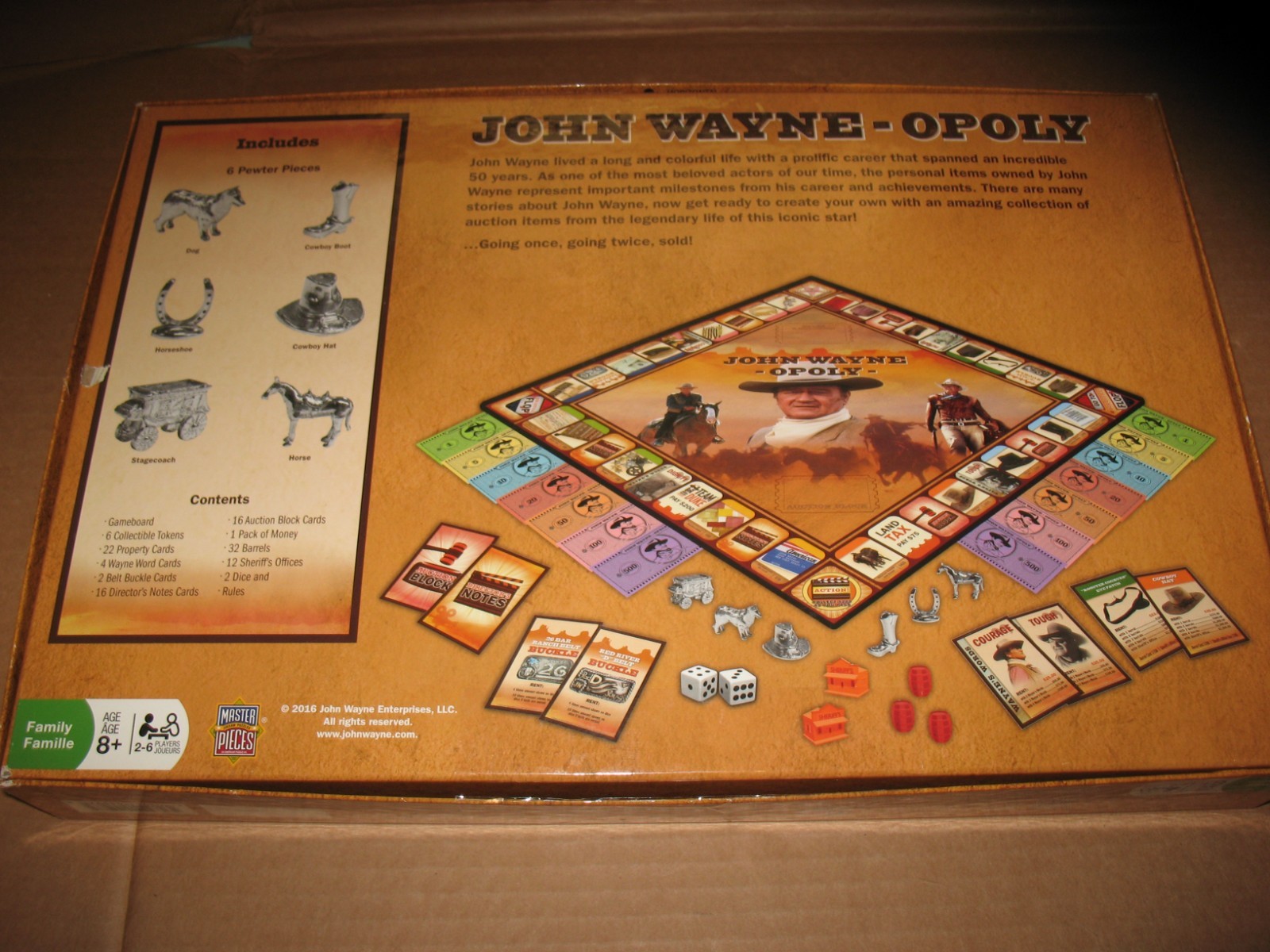 MasterPieces John Wayne -Opoly Board Game