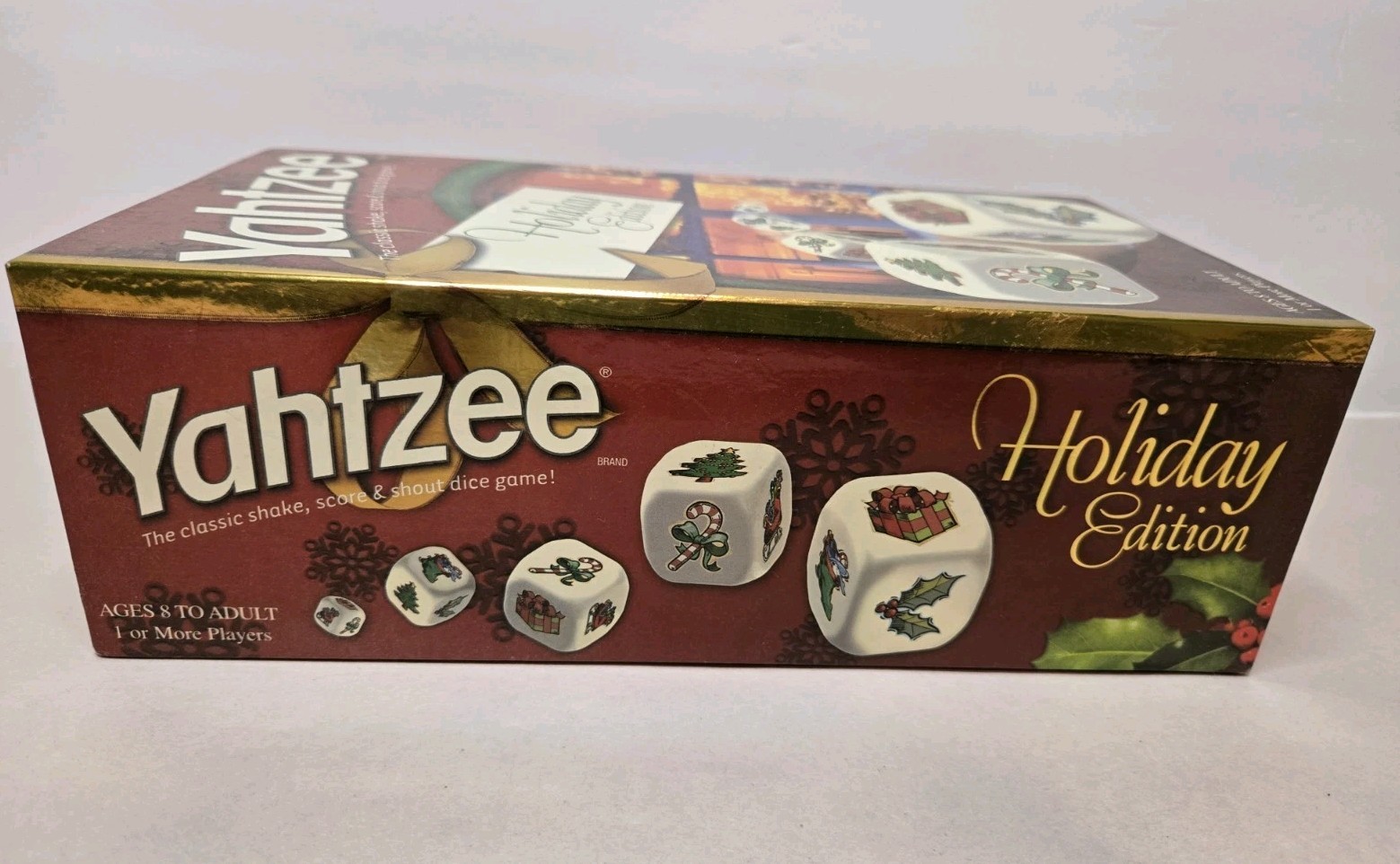 Yahtzee Holiday Edition Christmas Family Dice Game Hasbro-Missing Green Tokens
