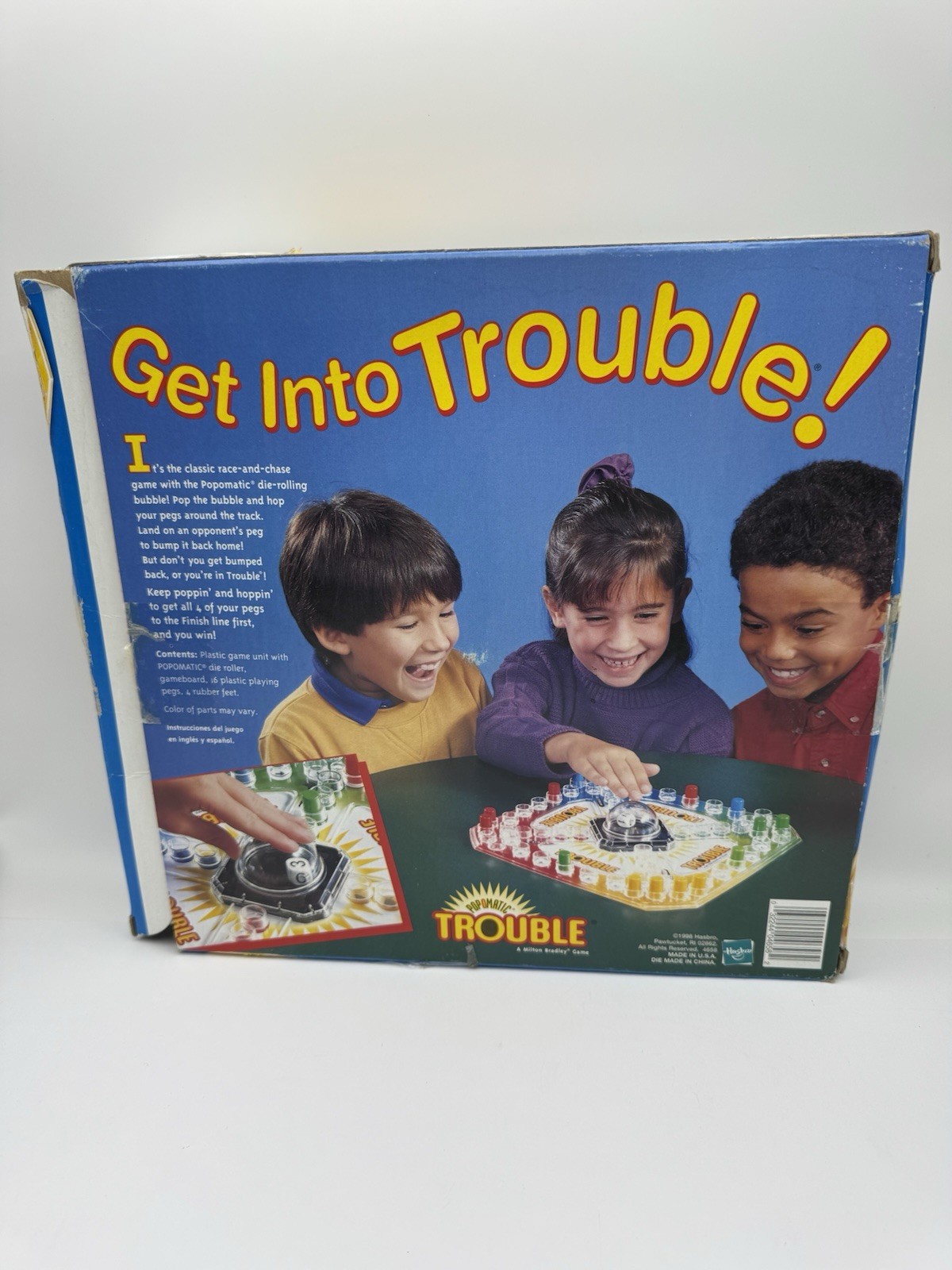 VINTAGE 1998 Trouble Game Popomatic Milton Bradley Complete (see details)