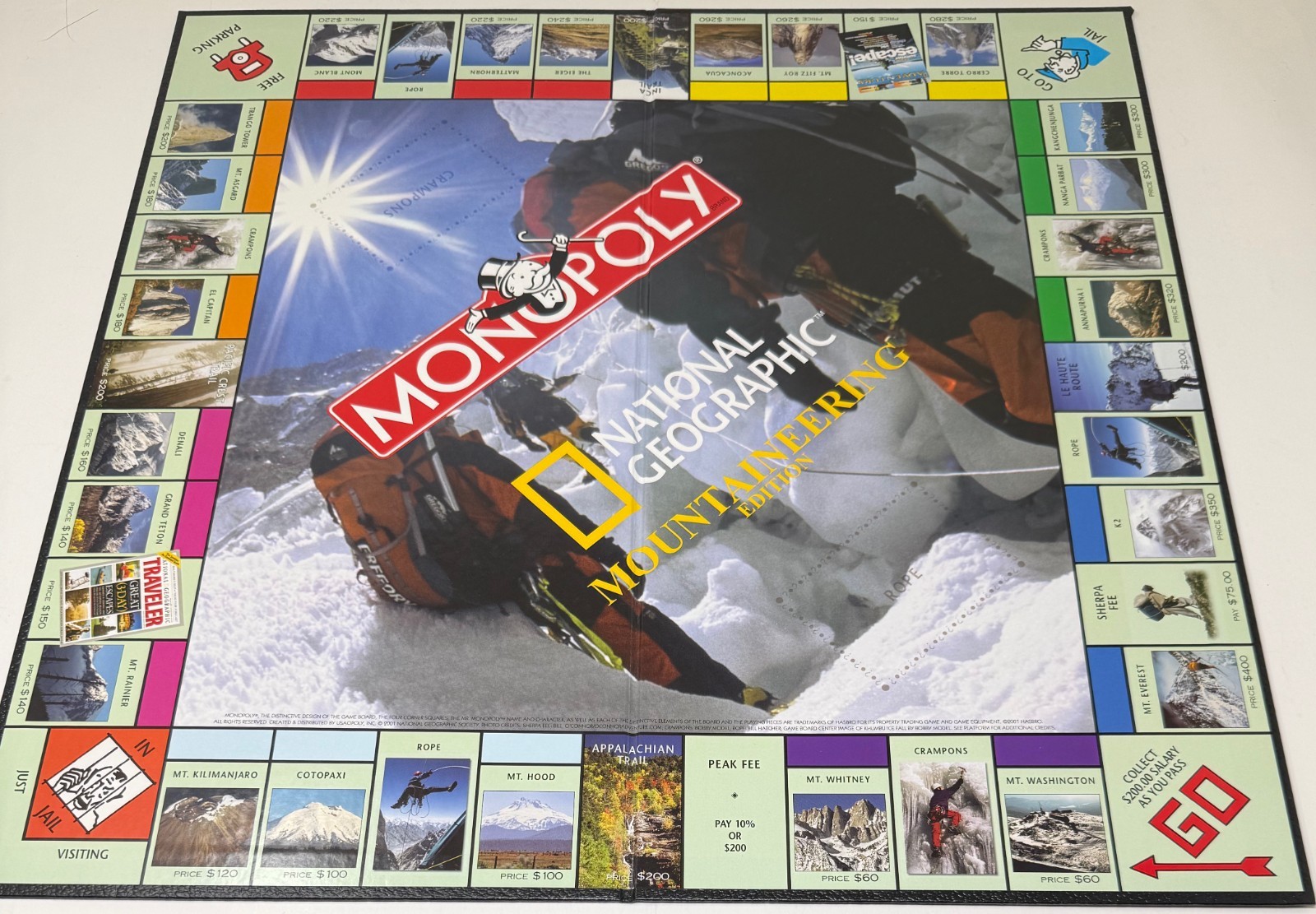 Monopoly Mountaineering Edition – National Geographic – 2001 – Complete
