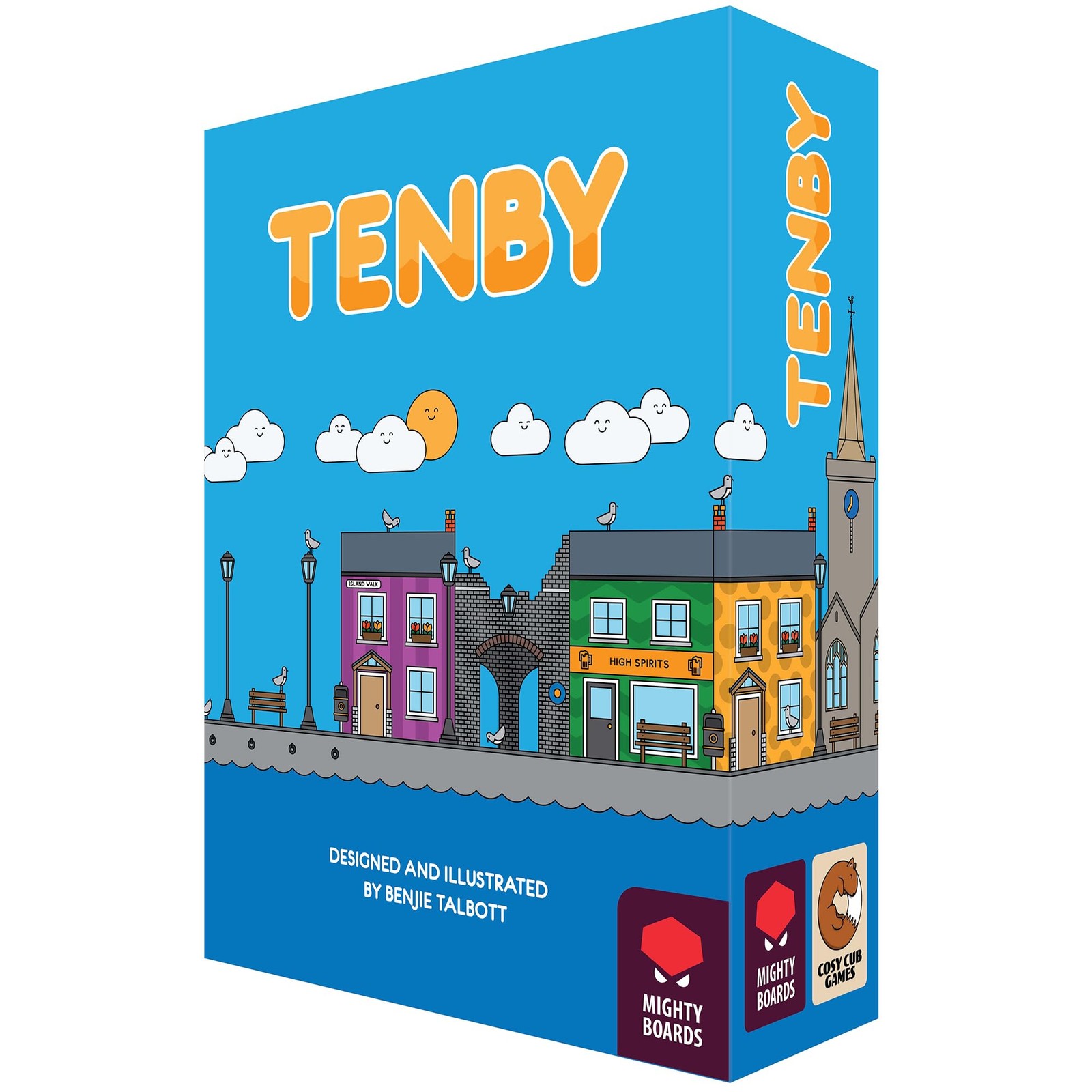 Mighty Boards: Tenby – Matching Card Game, Action Drafting, Street Building