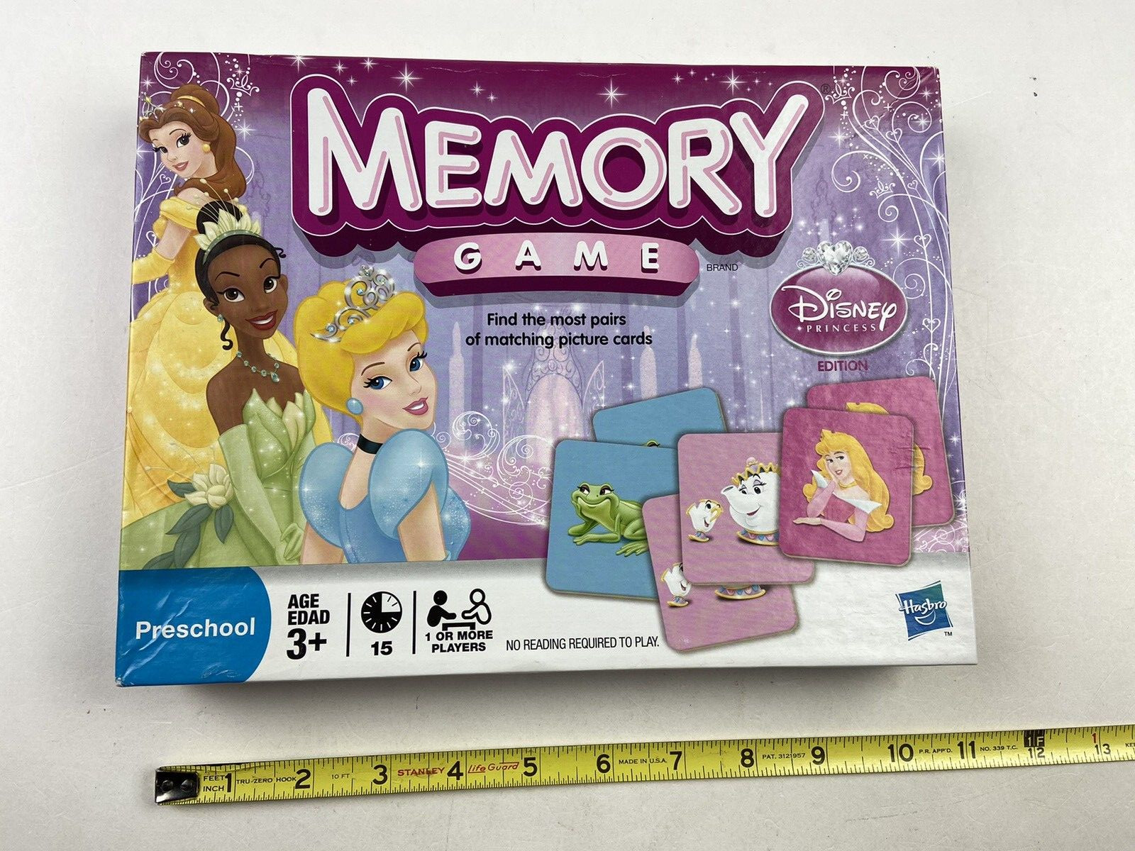 Memory Disney Princess Edition Matching Game By Hasbro 2010 COMPLETE! EUC