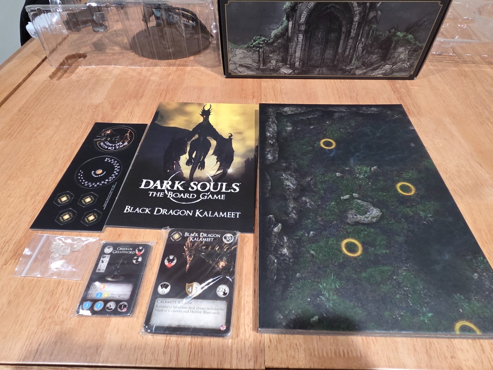 Dark Souls Board Game Black Dragon Kalameet Expansion – PAINTED MINI – unplayed