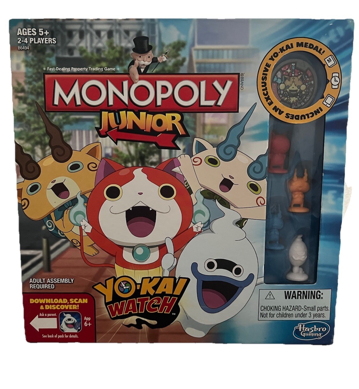 Monopoly Junior Yo-Kai Watch Edition Board Game w/Exclusive Yokai Medal Sealed