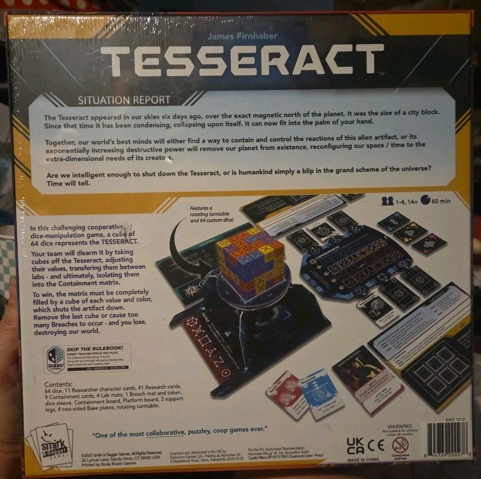Smirk & Dagger TESSERACT An Extra Dimensional Dice Manipulation Game 14+Years
