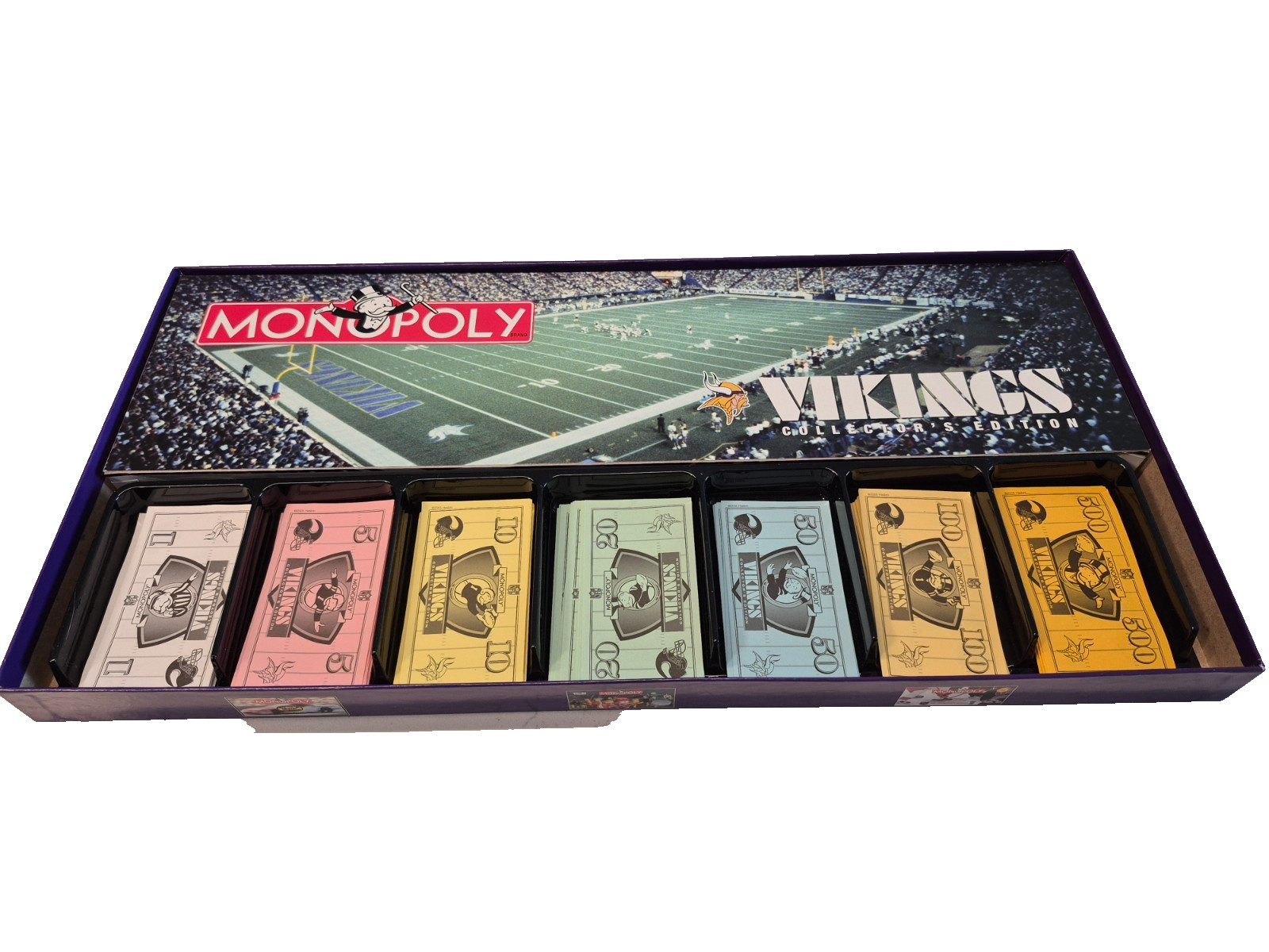 Monopoly Minnesota Vikings Collector’s Edition COMPLETE 2005 NFL Football