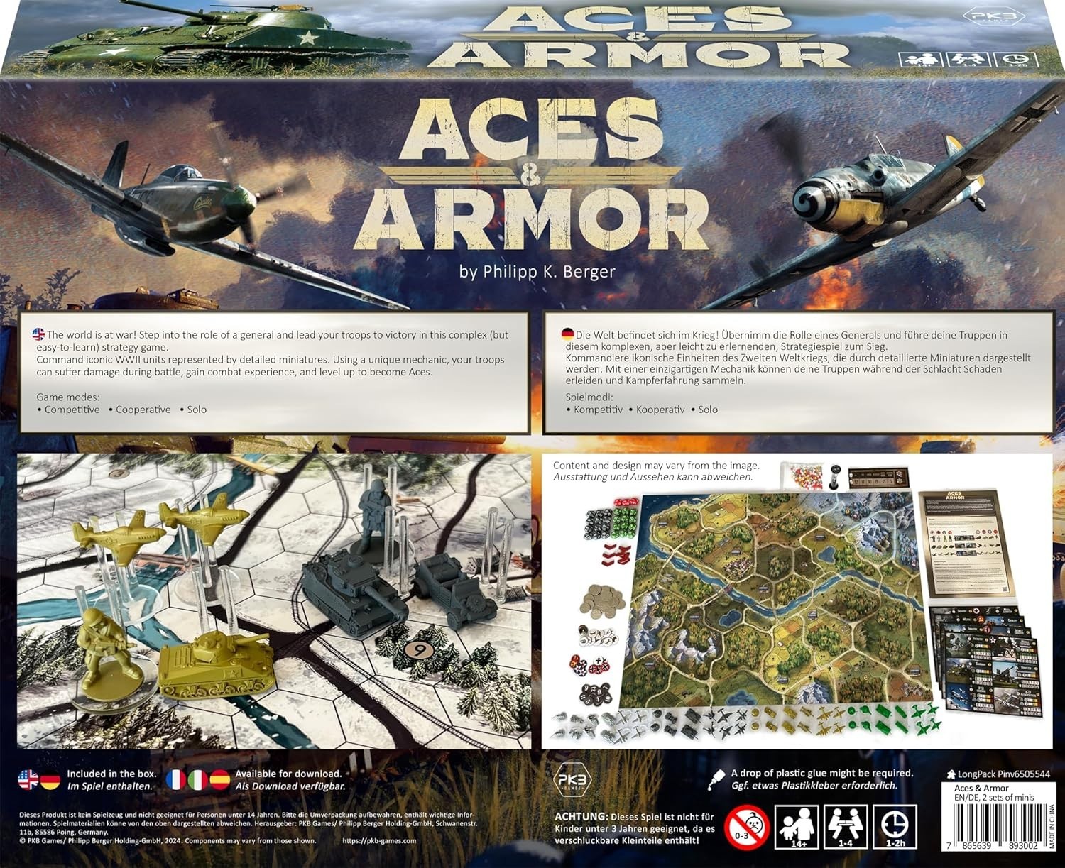 Aces & Armor, WWII War Miniatures Strategy Board Game, Ages 14+, 1-4 Players,…