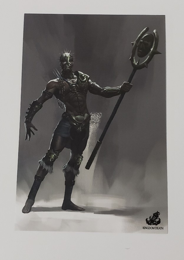 Kingdom Death Monster Worshiper of the Storm Male Large Art Card KDM