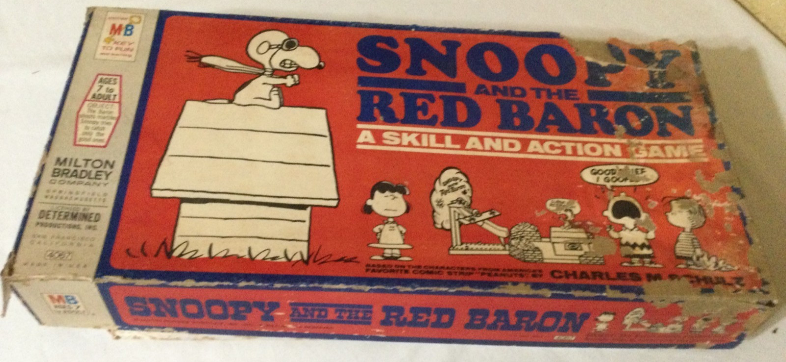 Vintage 1970 Snoopy And The Red Baron Skill and Action Game INCOMPLETE For Parts