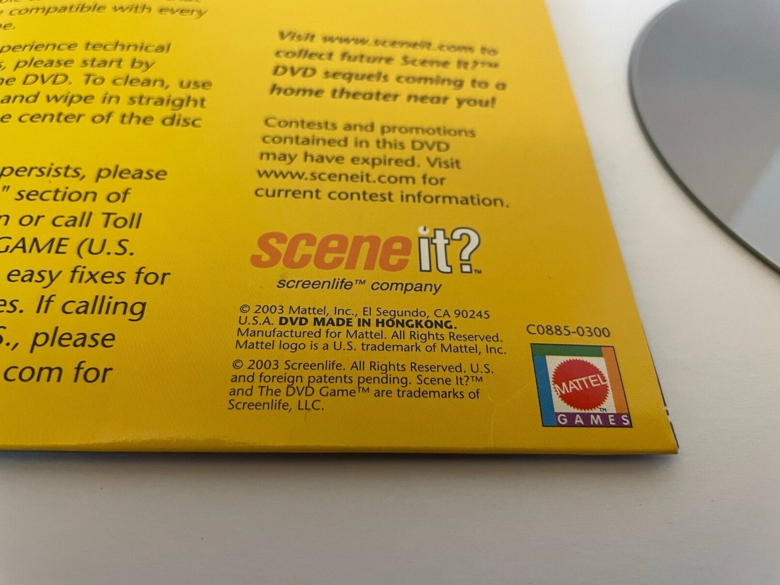 Scene It? The Movie Trivia DVD Board Game 2003 Age 13 – Adult 2 or More Players