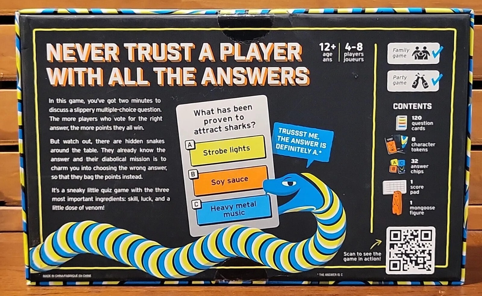 Snakesss by Big Potato Games Party Trivia Game New in Box Sealed