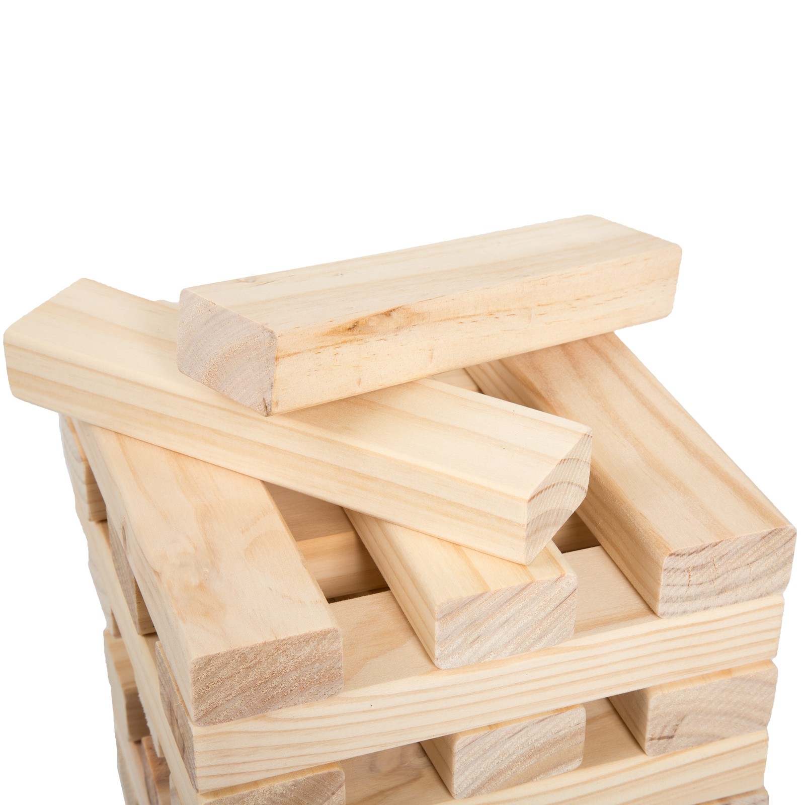 Huge Non Traditional Giant Block Game Jumbo Pinewood 54 Blocks 8 Inch Long