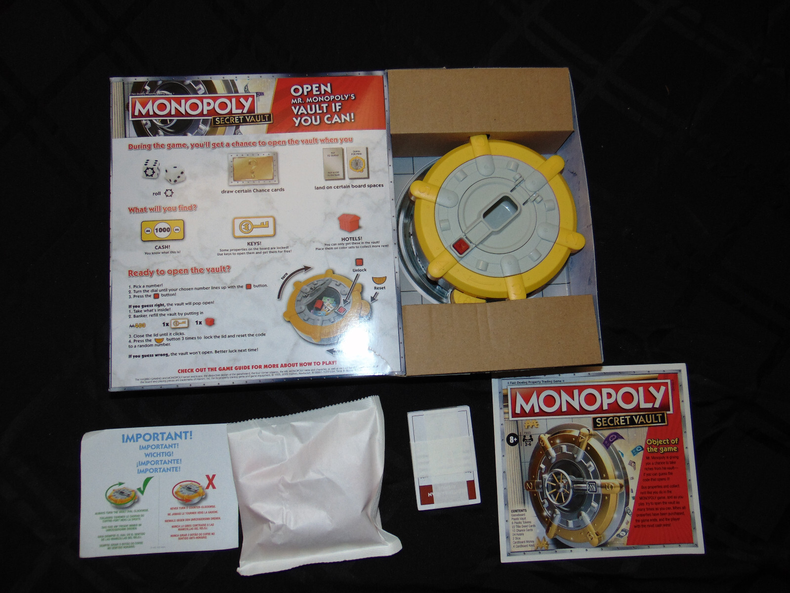 New MONOPOLY Secret Vault Board Game Ages 8+ 2-6 Players Family Board Game