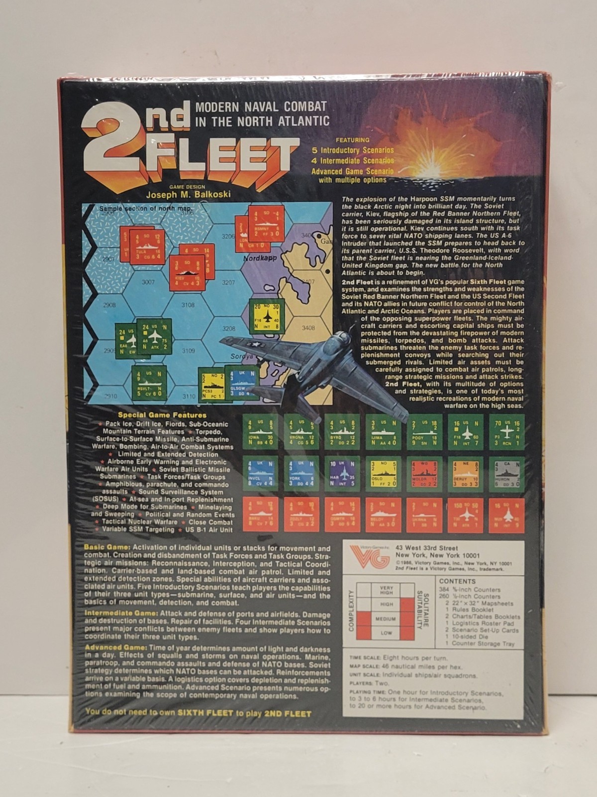 1986 Victory Games 2nd Fleet Modern Naval Combat in the North Atlantic – SEALED