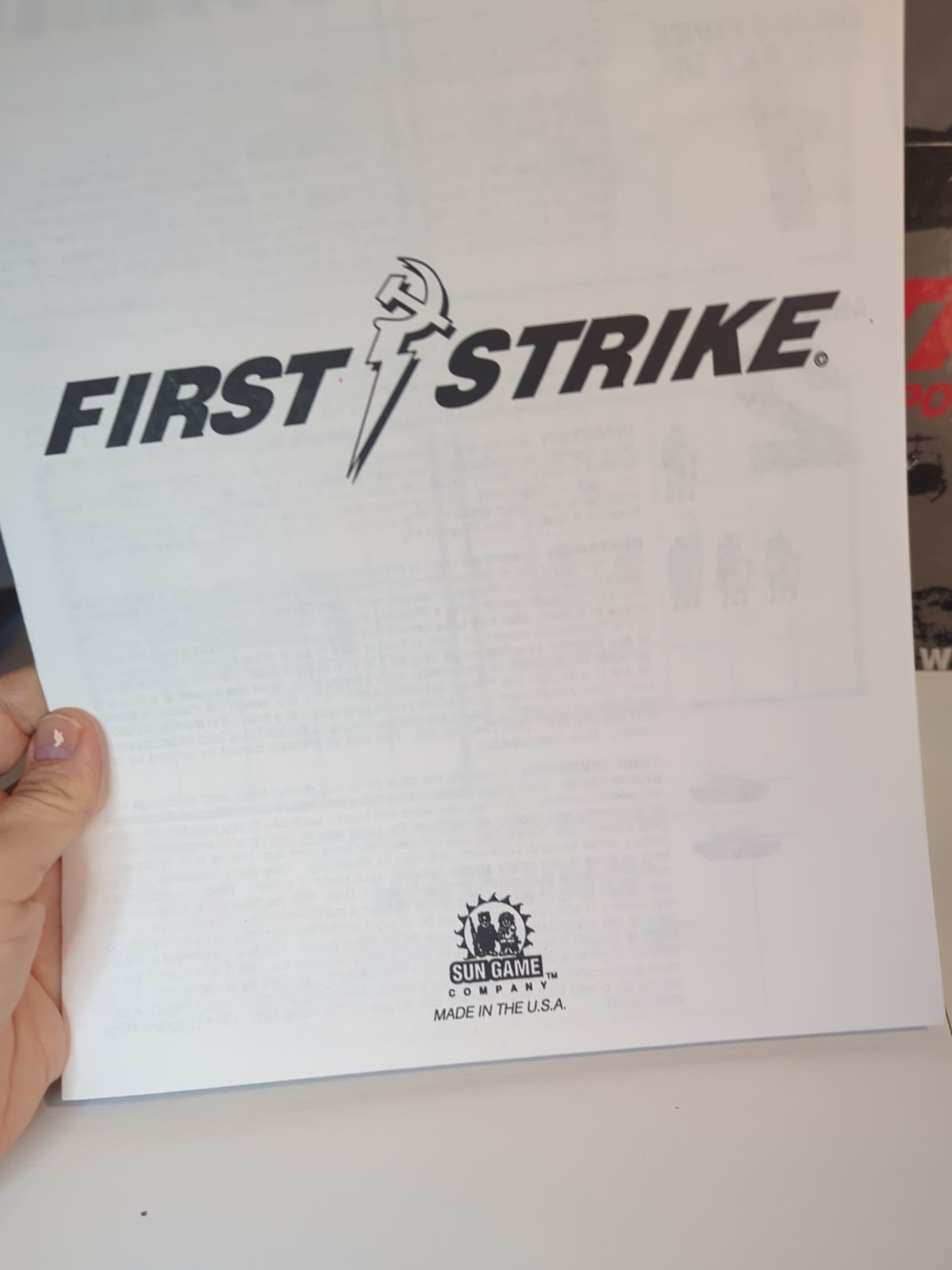Rare First Strike Board Game ~ By Sun Games Made In USA