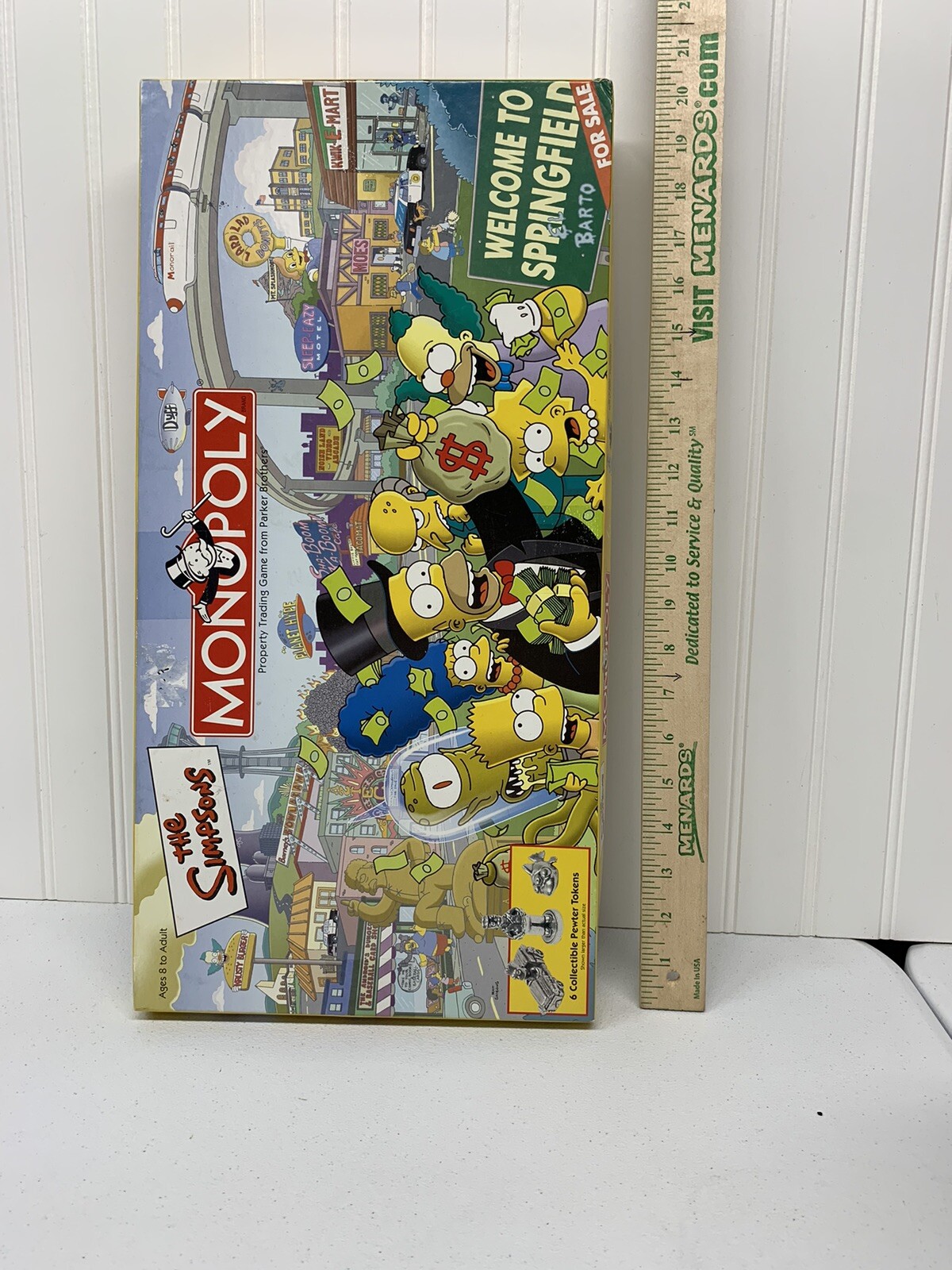 The Simpsons Monopoly Game 2001 Open Box Seems complete