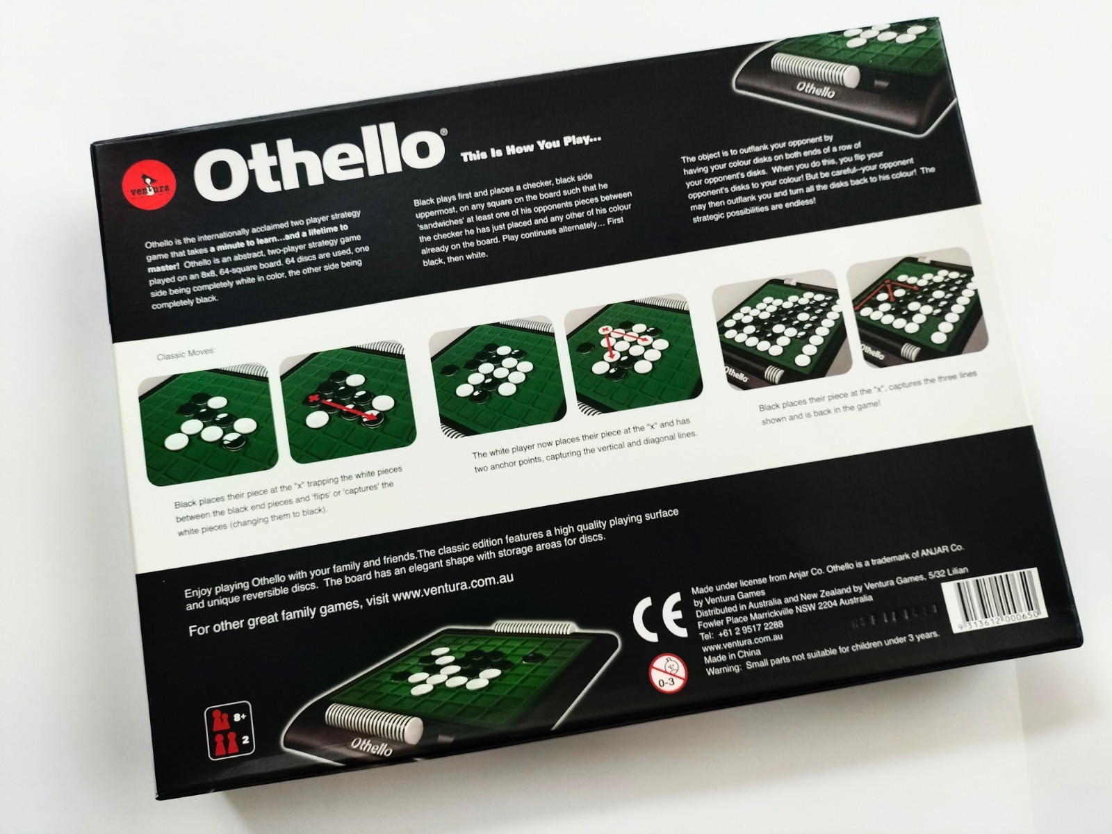 Othello Ventura Games Classic Australia & New Zealand Game 2 players LIKE NEW